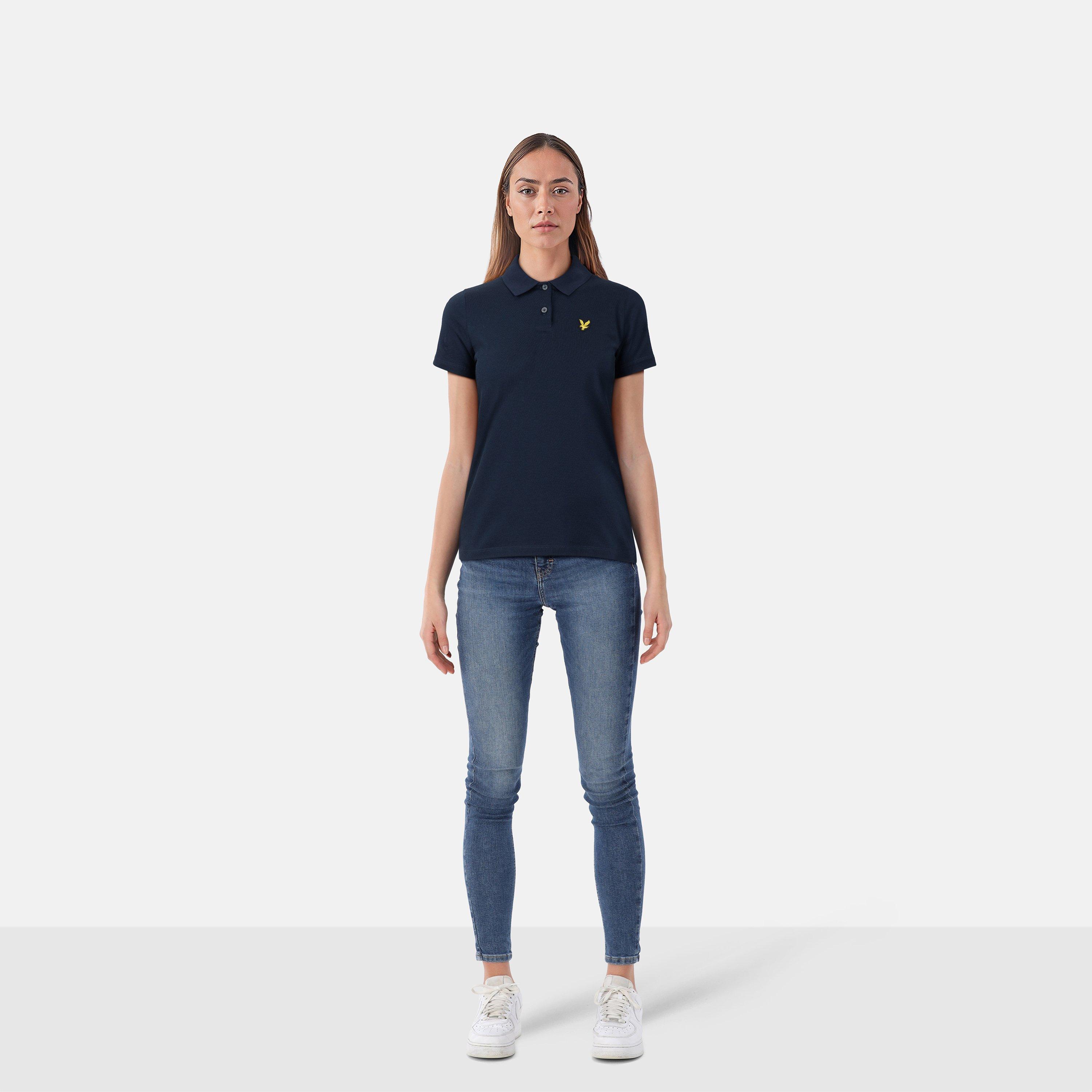Dark Navy - Lyle and Scott - Women&#x27;s Short-Sleeve Polo Shirt - 6