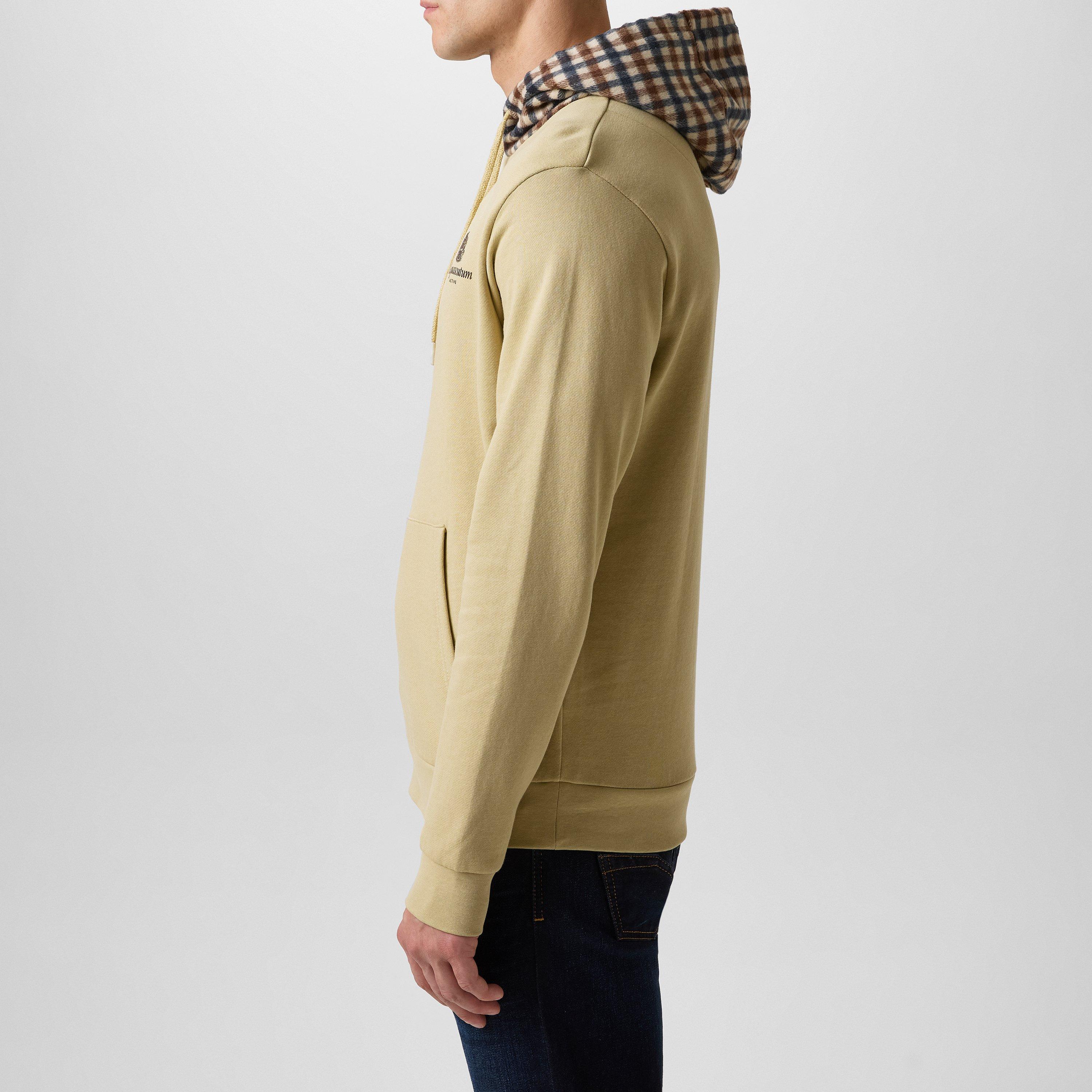 Beige/Check - Aquascutum - Check Hoodie - 2