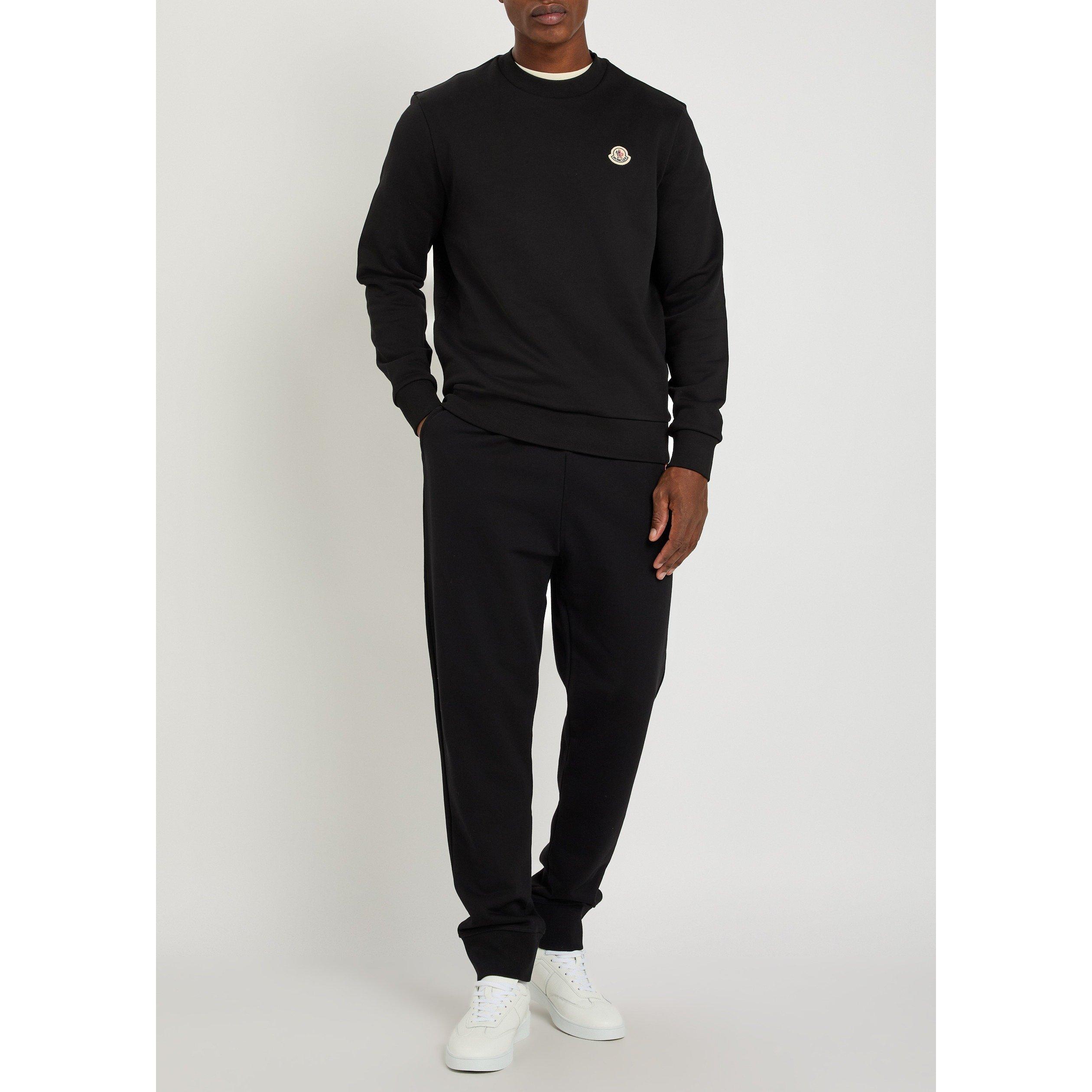 BLACK - Moncler - Men's Mon Logo Cotton Sweatshirt - 5