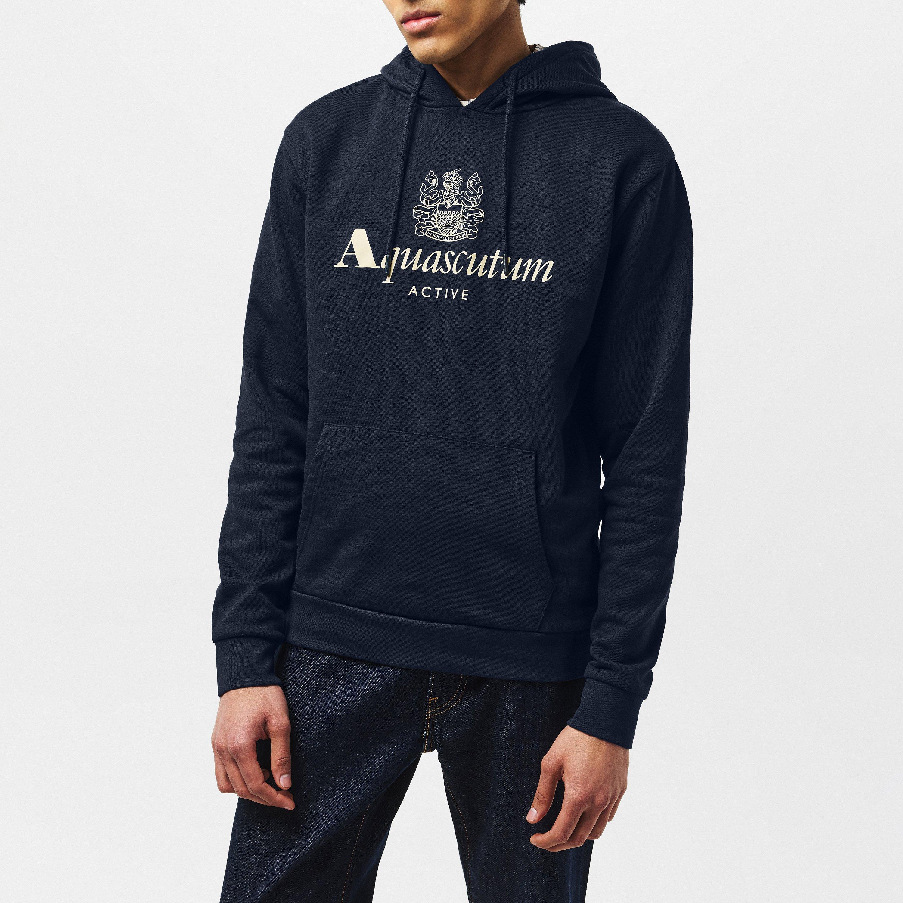 Navy - Aquascutum - Logo Hoodie - 3