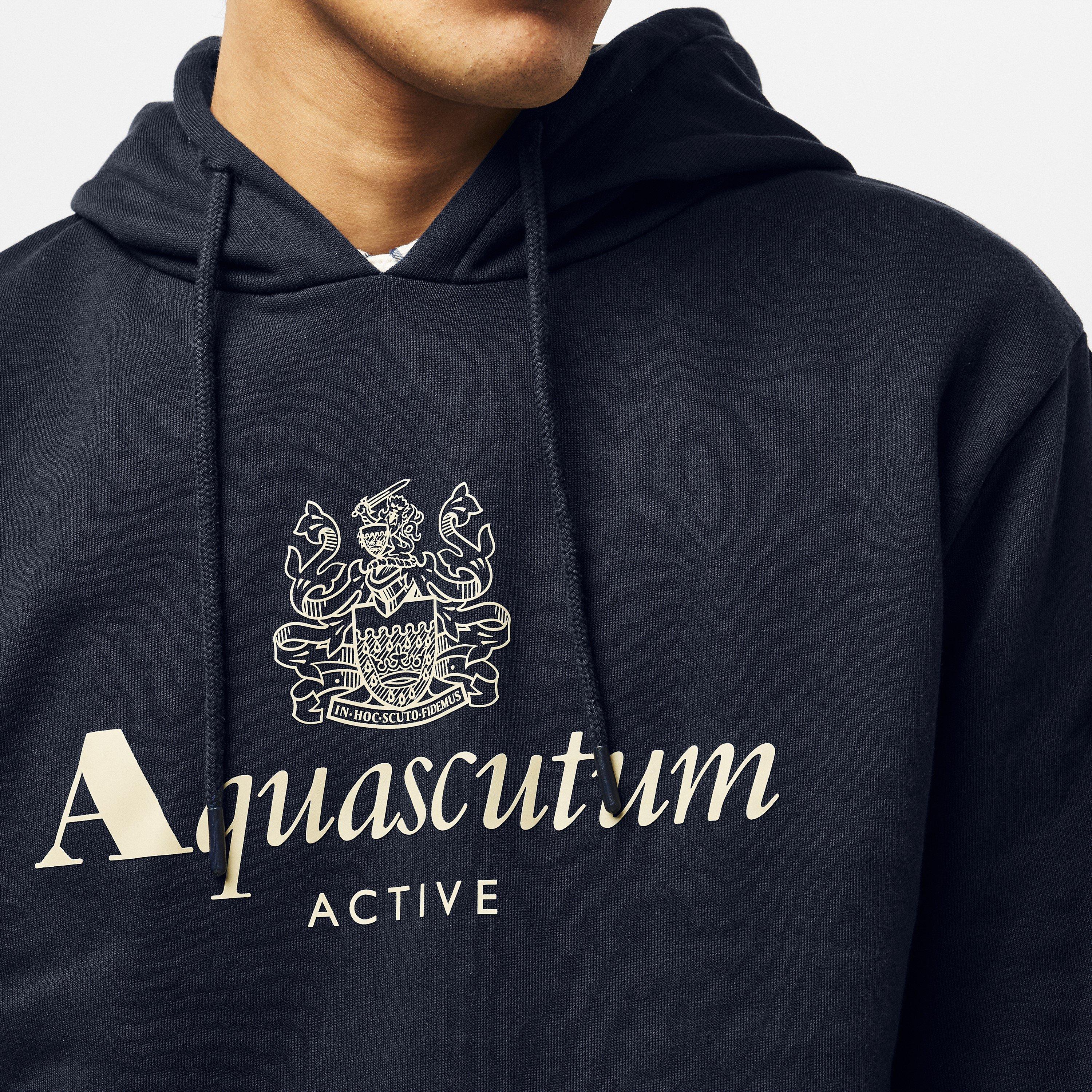 Navy - Aquascutum - Logo Hoodie - 5