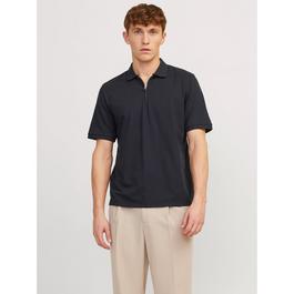 Jack and Jones Mac Zip Collar Short Sleeve Polo Shirt