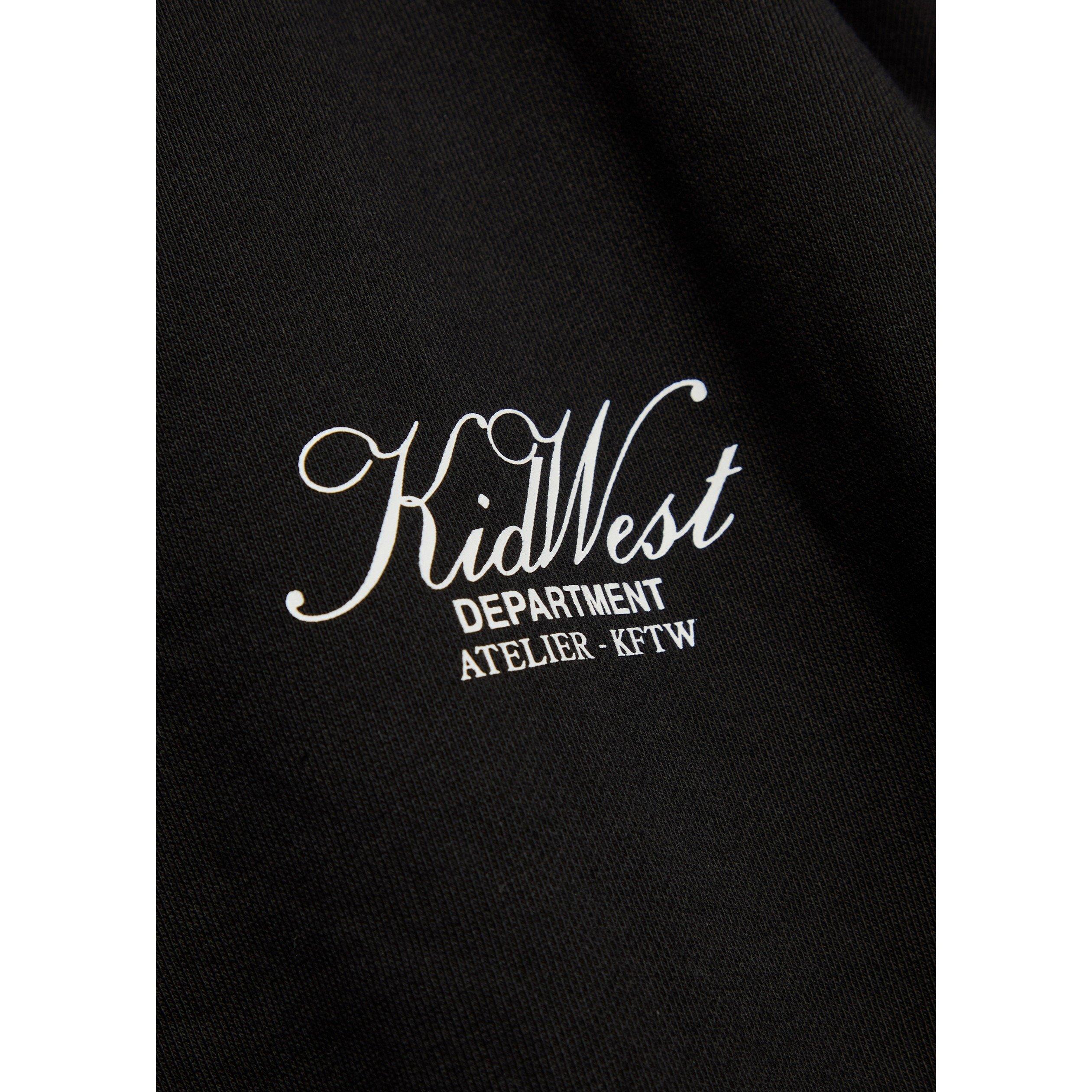 BLACK - Kidwest - Men's Script Crew Cotton Sweatshirt - 4
