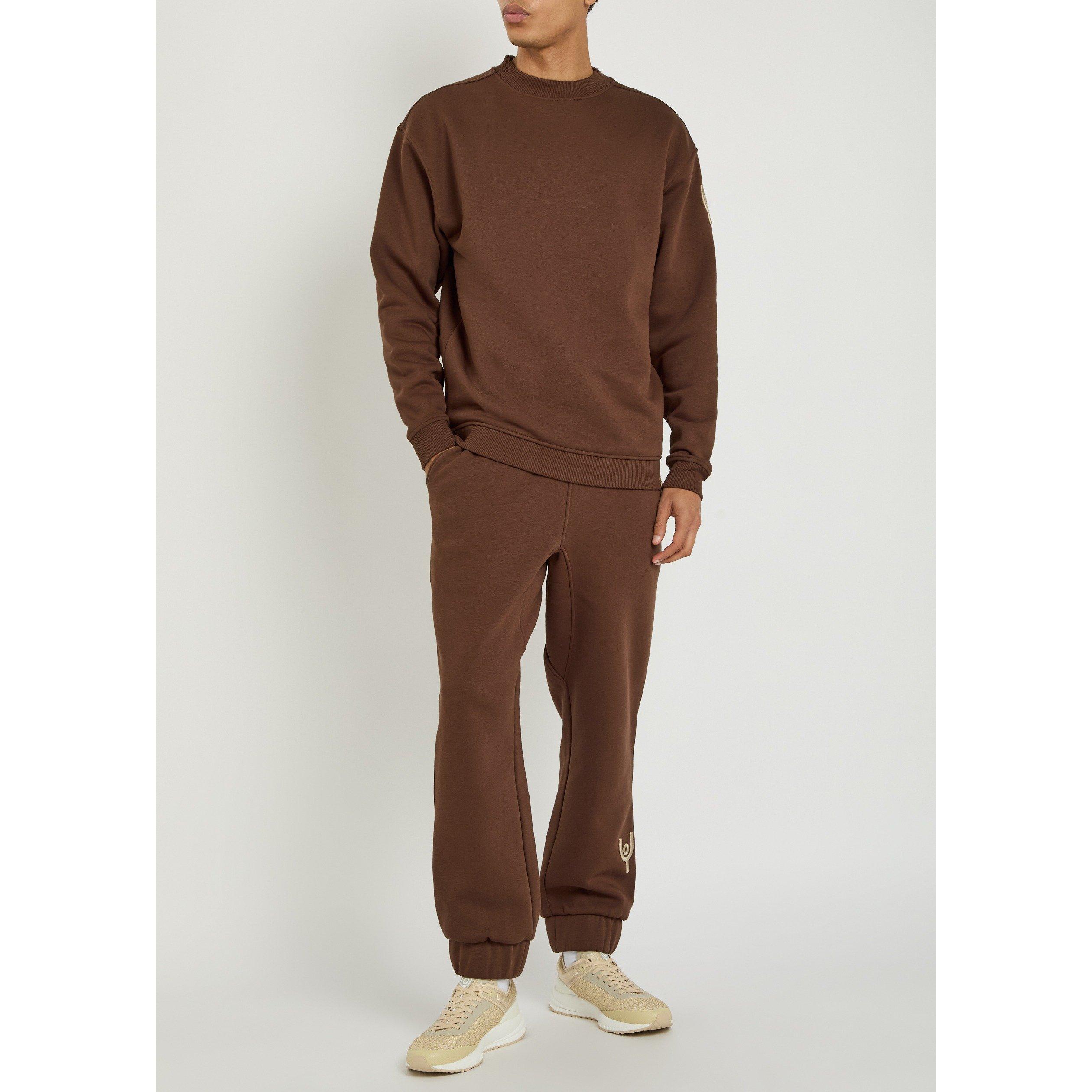 BROWN - Now You Live - Men's Peatling Cotton Oversized-Fit Sweatshirt - 5