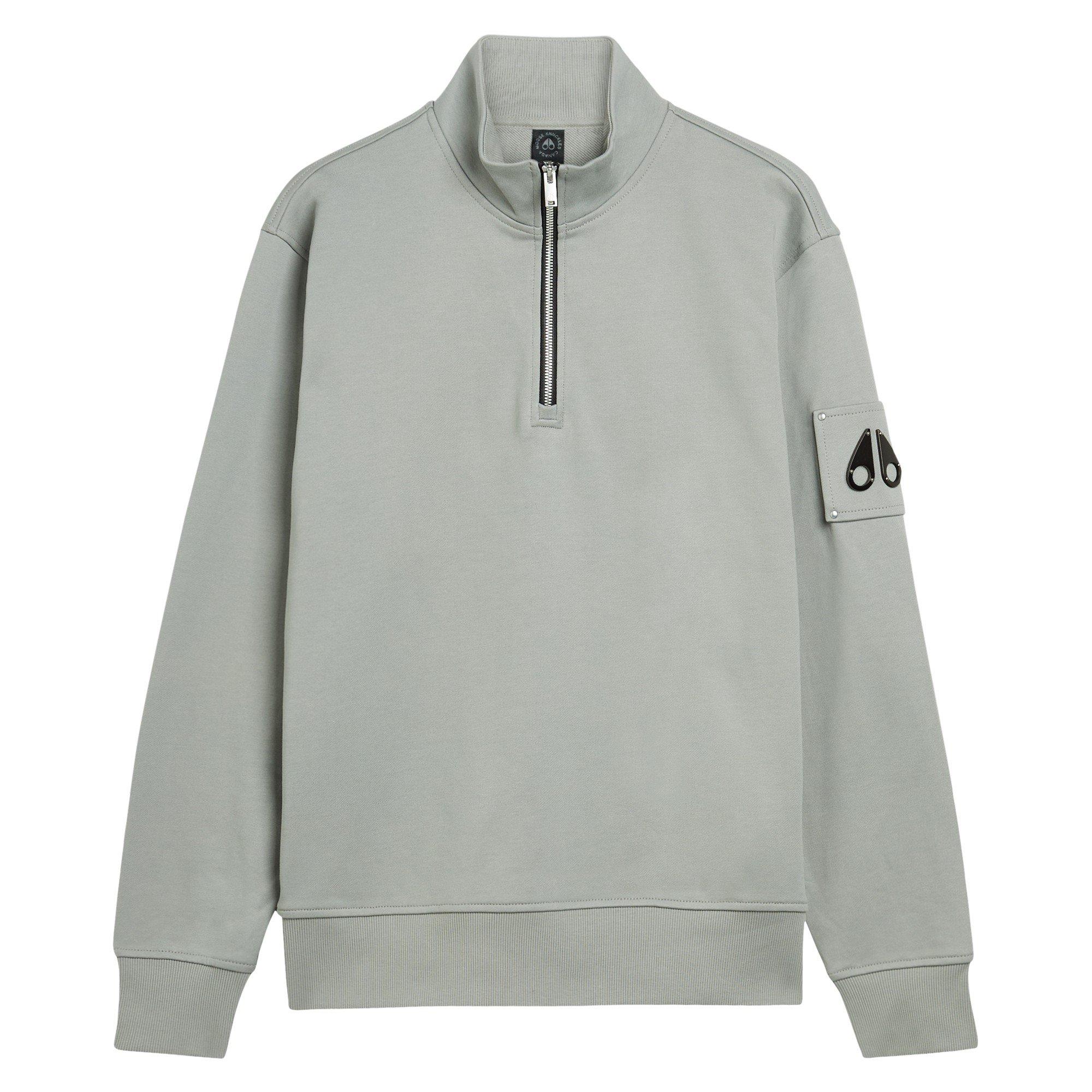 GREY - Moose Knuckles - MK SWEAT 1/4 ZIP HARTSFIELD