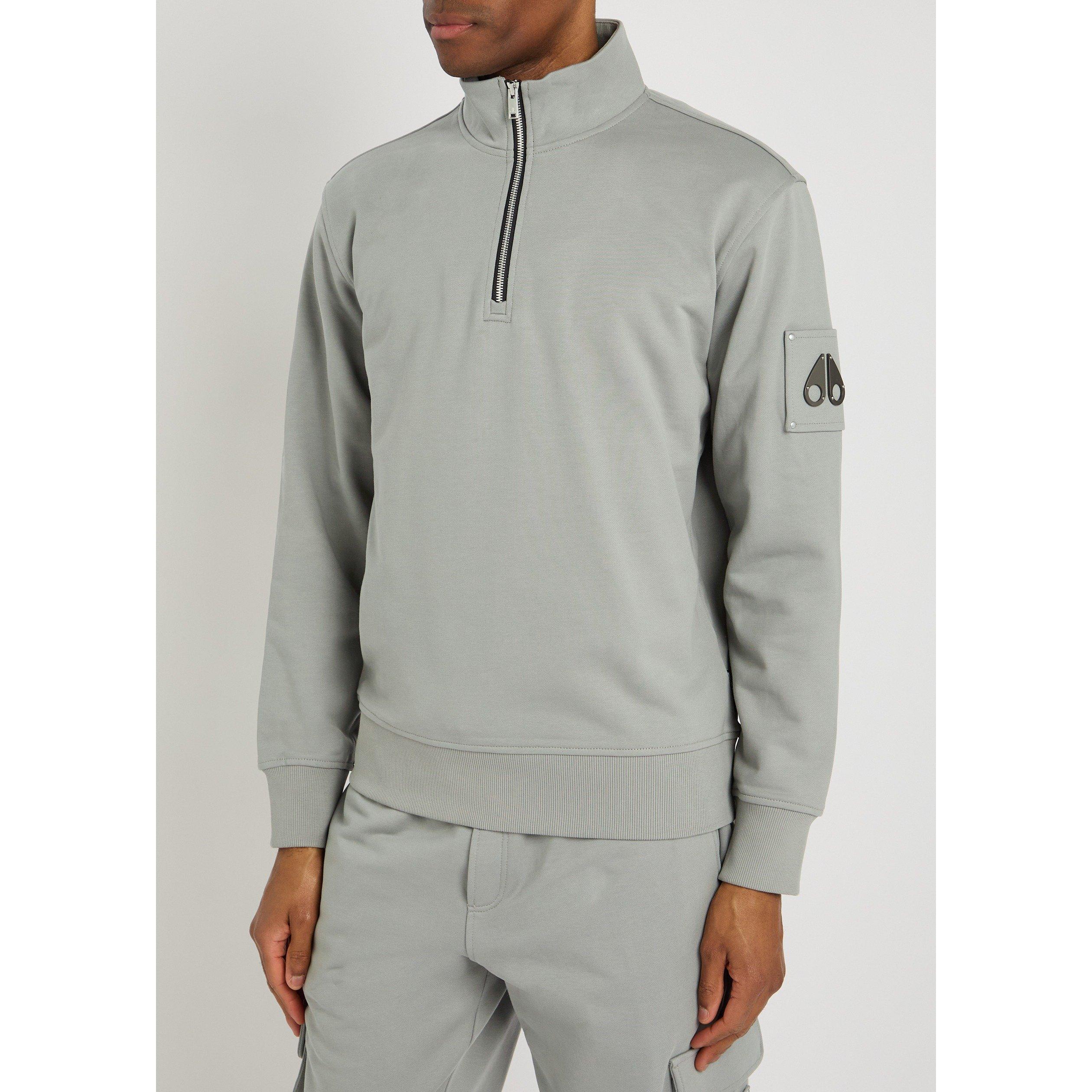 GREY - Moose Knuckles - MK SWEAT 1/4 ZIP HARTSFIELD - 2