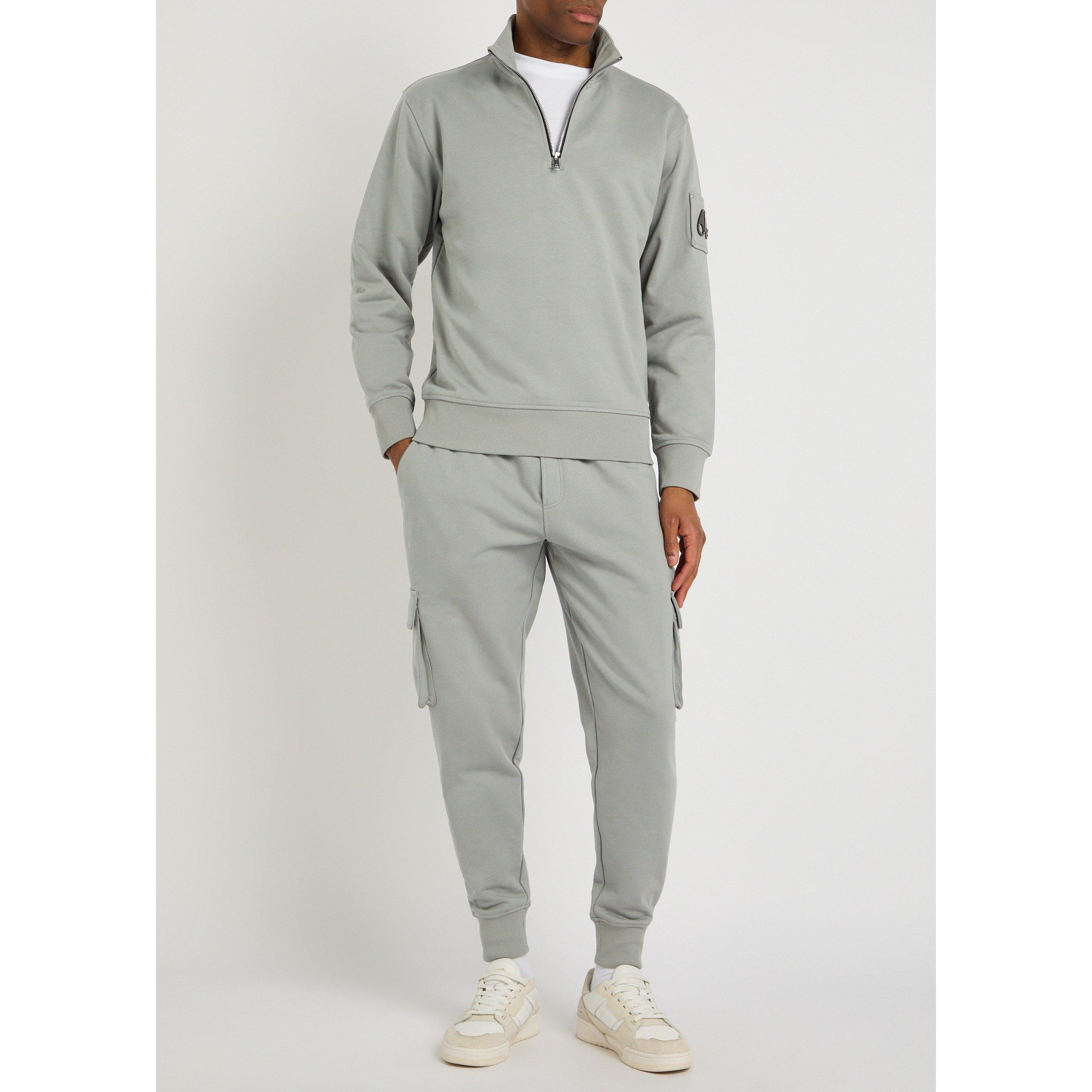 GREY - Moose Knuckles - MK SWEAT 1/4 ZIP HARTSFIELD - 5