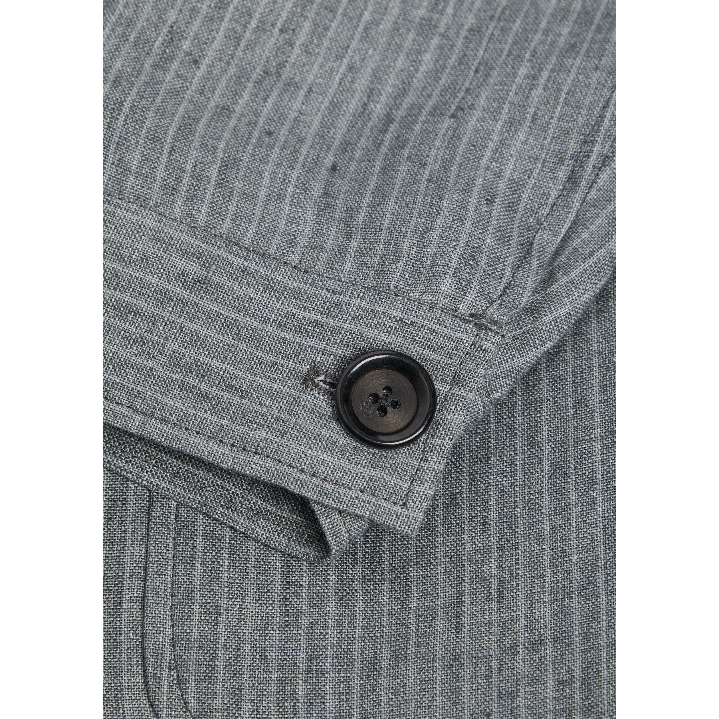 GREY - Oliver Spencer - Men's Pinstripe Cotton Suit Jacket - 4