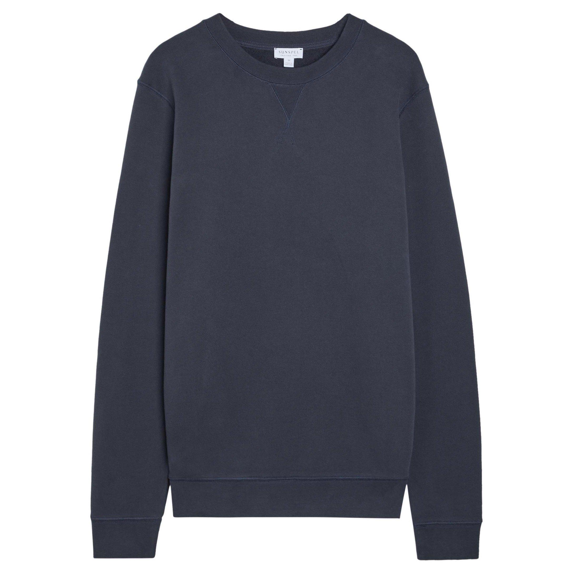 NAVY - Sunspel - SUNSPEL CREW SWTSHRT