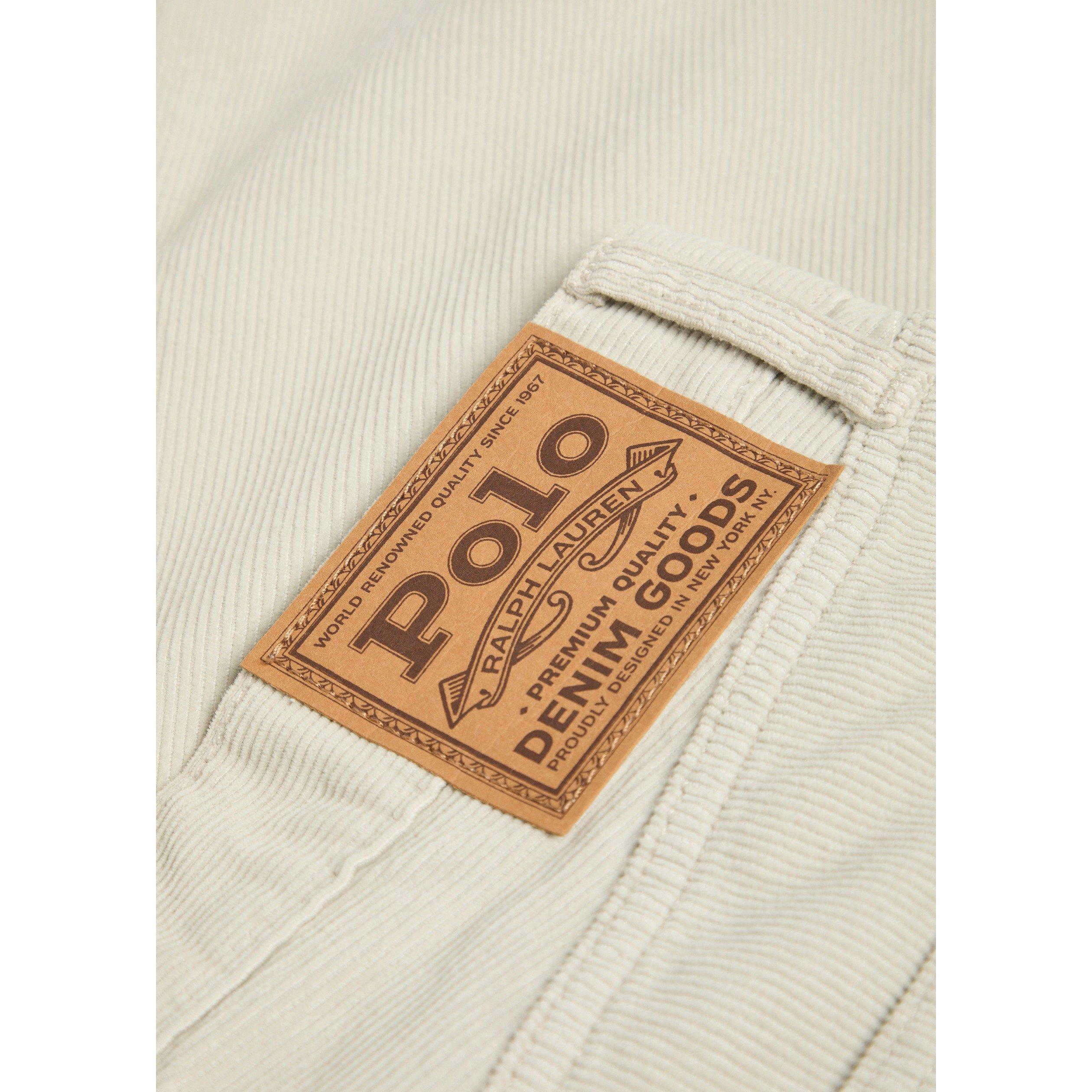 LIGHT GREY - Polo Ralph Lauren - Women's Cotton Straight Leg Corduroy Trousers - 4