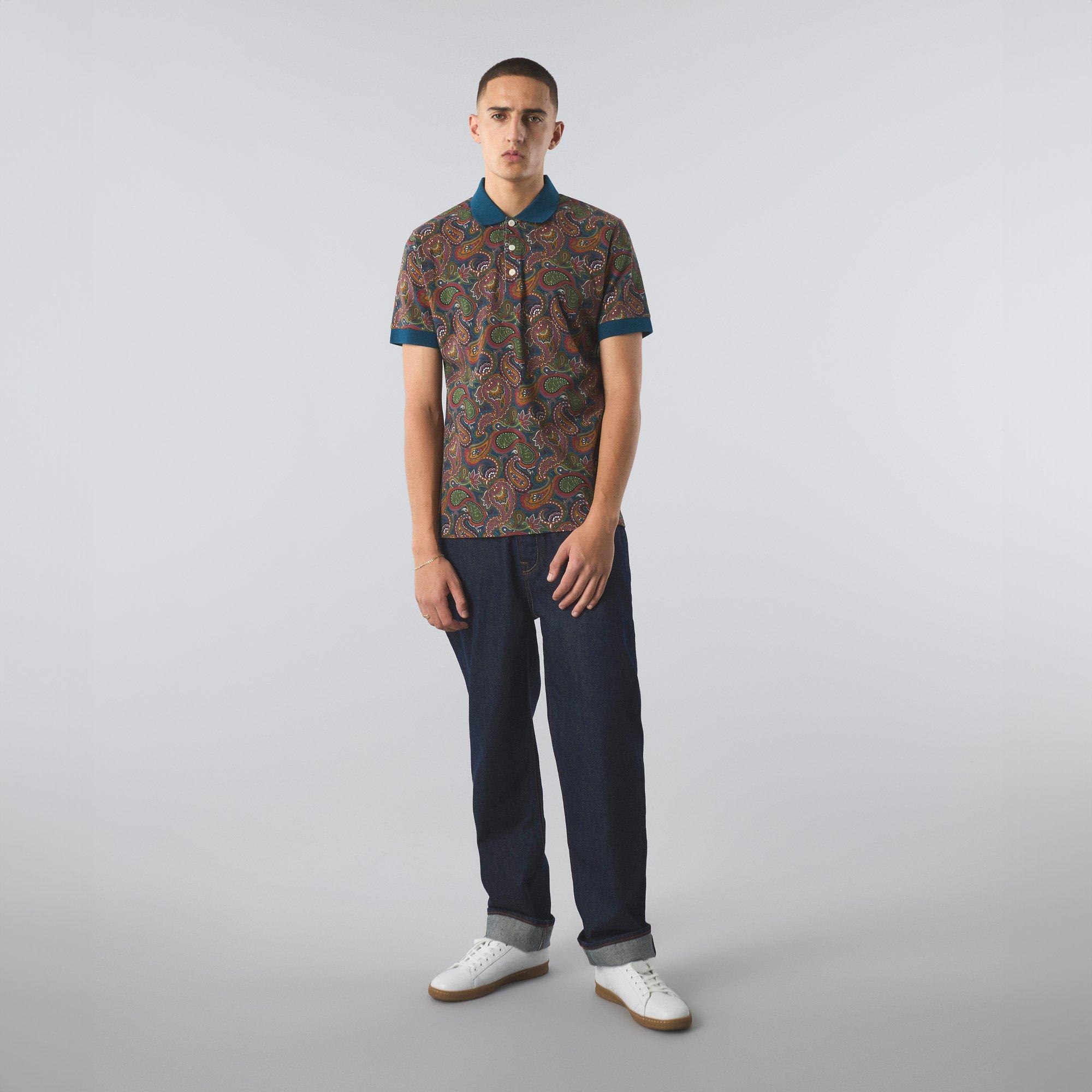 Multi - Pretty Green - Men's Paisley Short-Sleeve Polo Shirt - 2