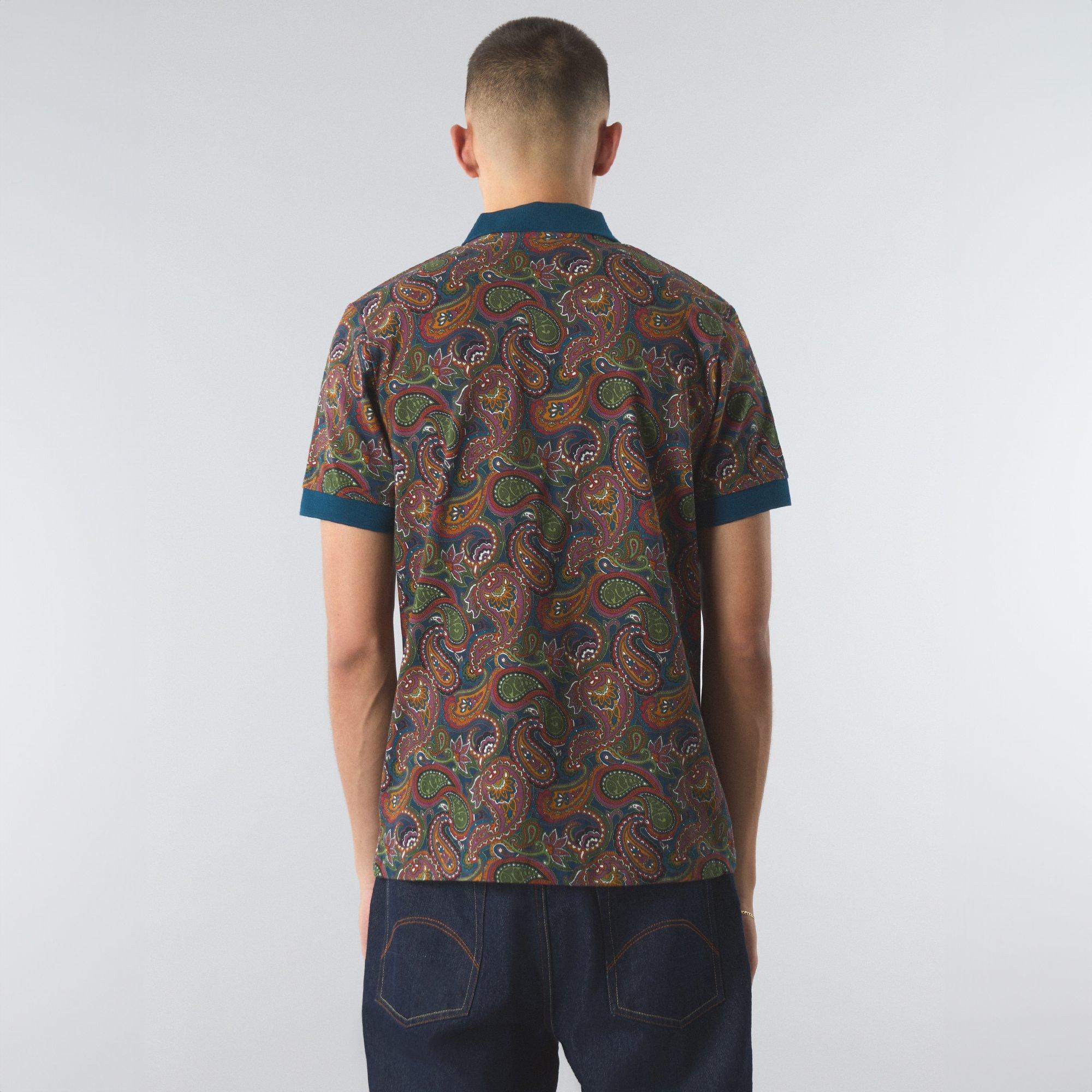 Multi - Pretty Green - Men's Paisley Short-Sleeve Polo Shirt - 4
