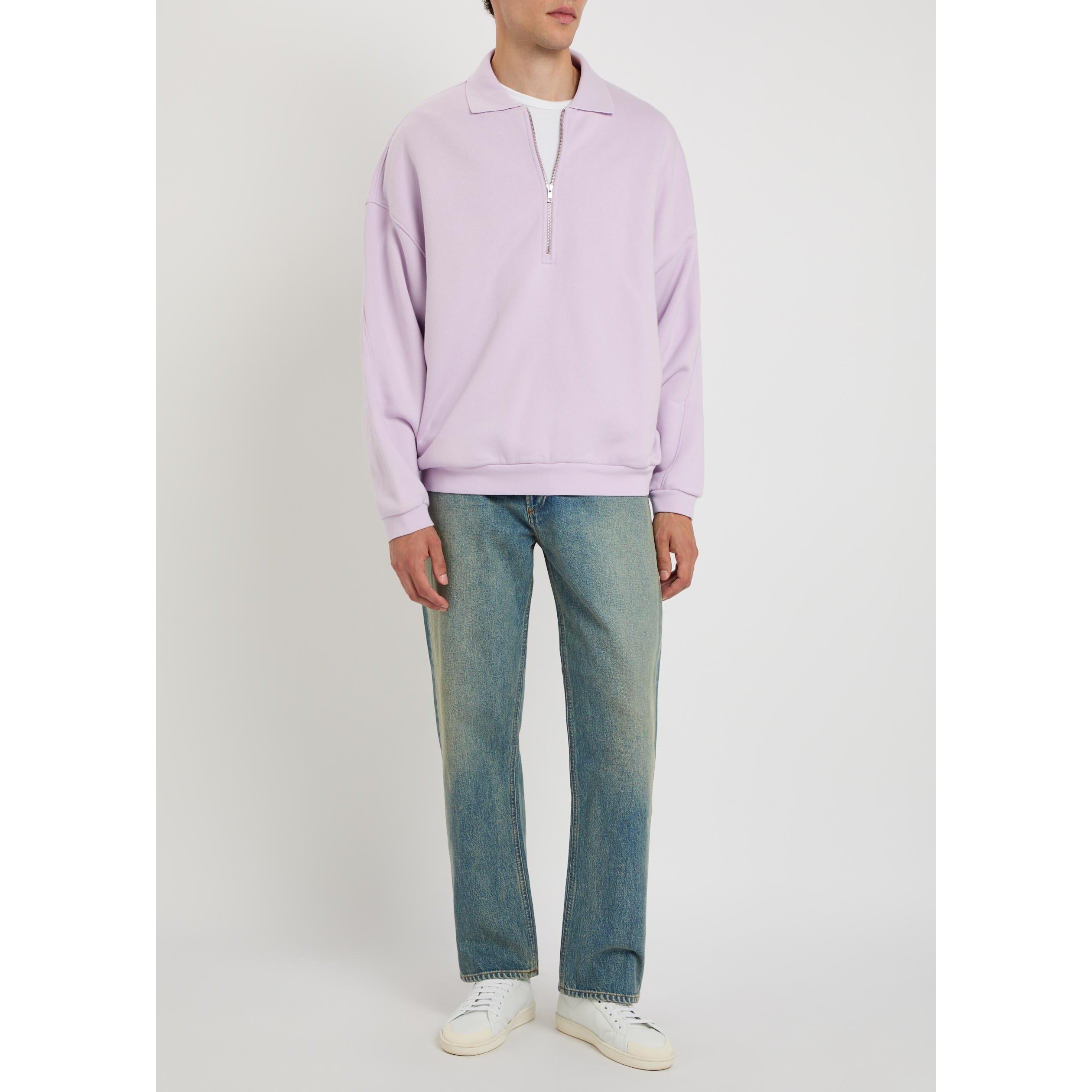 PINK - Agolde - AGOLDE PACE 1/4 POLO SWTSHIRT - 5