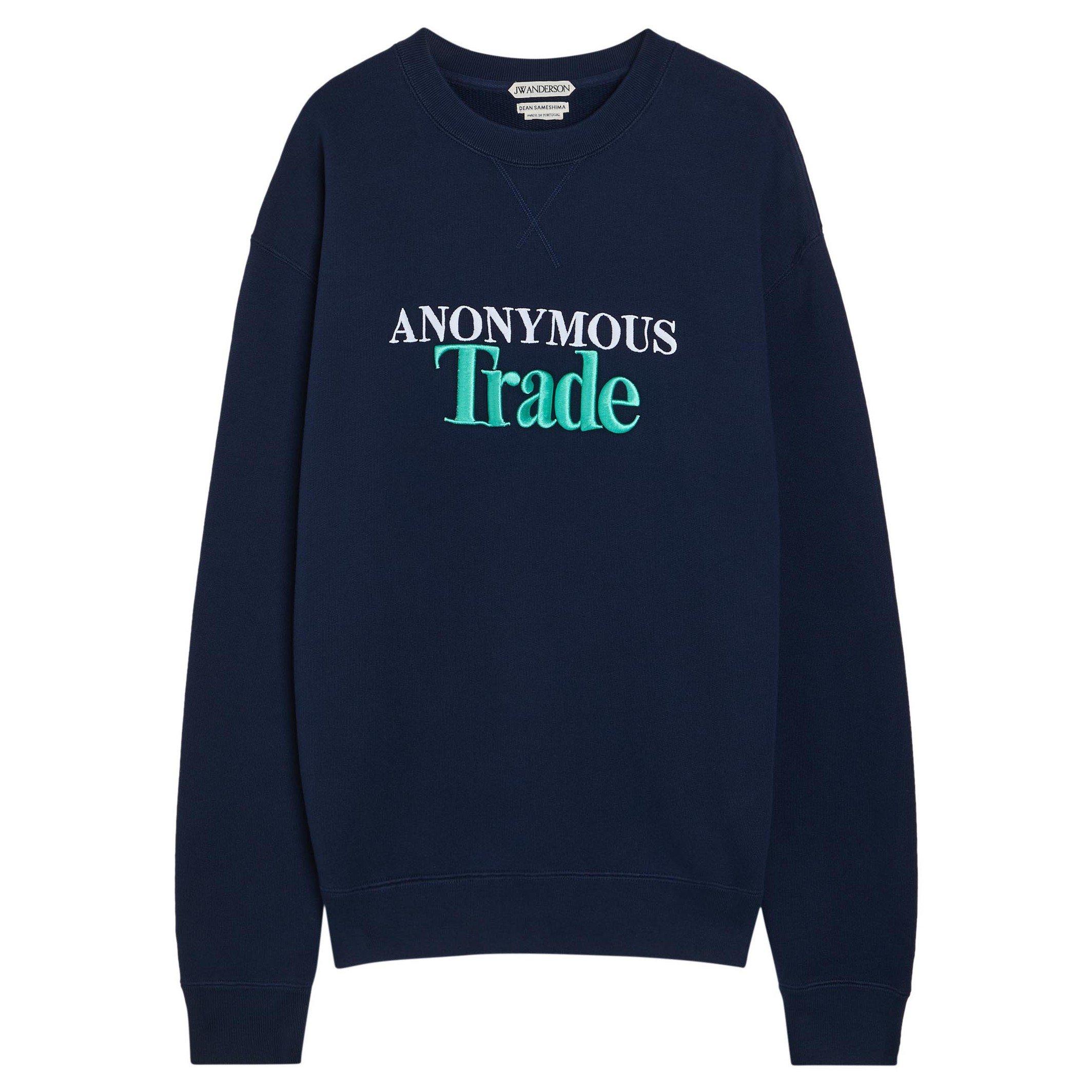 NAVY - JW Anderson - JWA ANONYMOUS TRADE SWEATSHIRT - 1