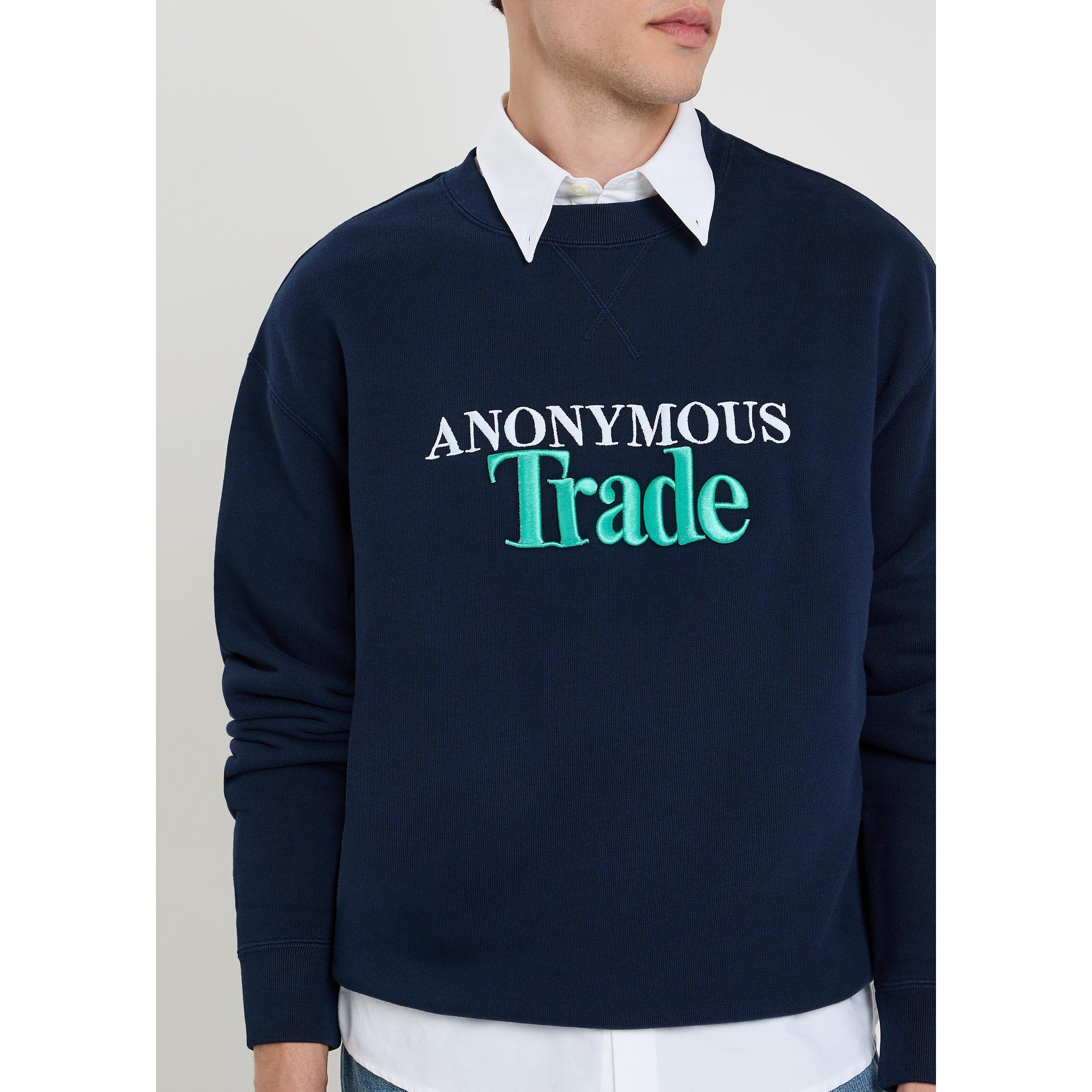 NAVY - JW Anderson - JWA ANONYMOUS TRADE SWEATSHIRT - 4