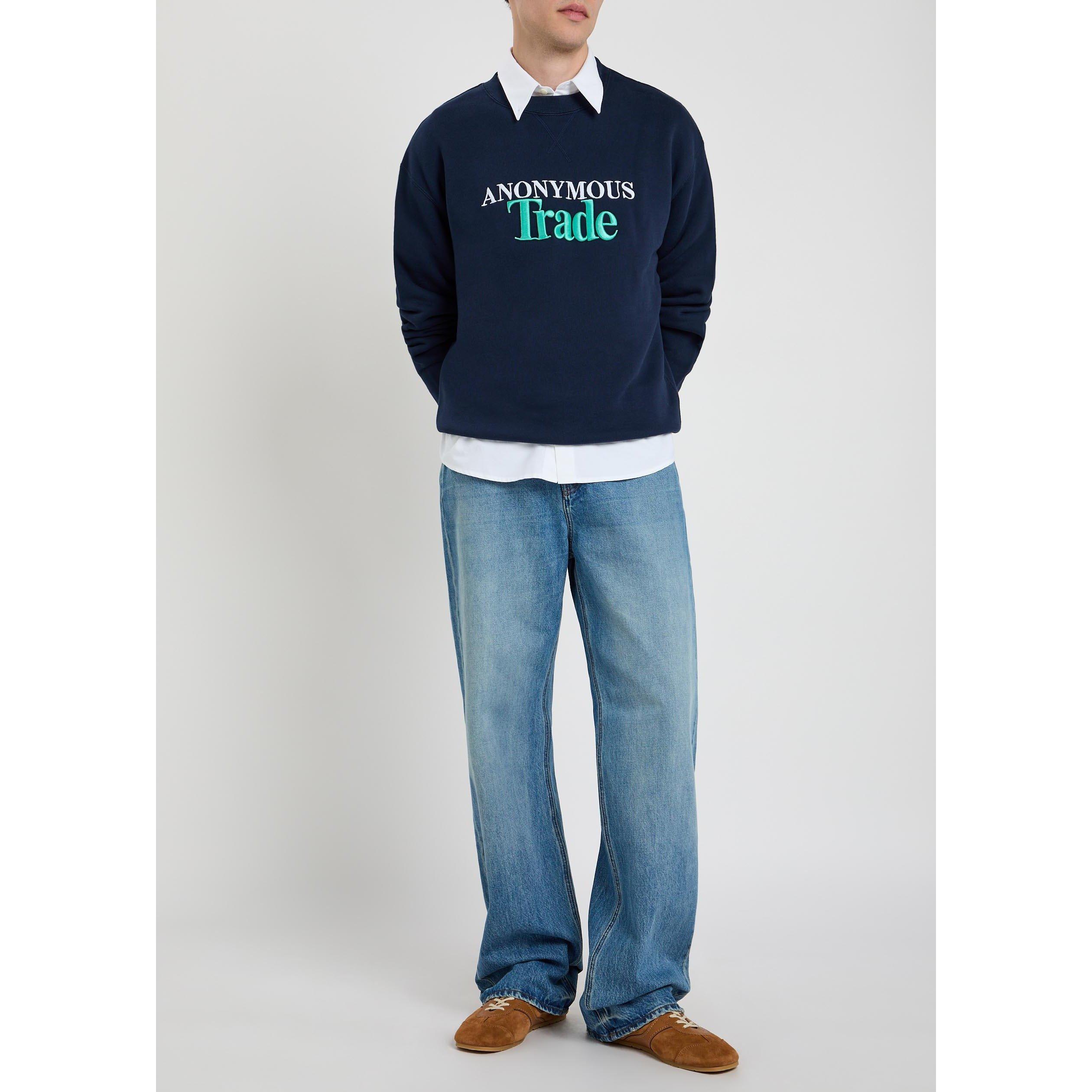 NAVY - JW Anderson - JWA ANONYMOUS TRADE SWEATSHIRT - 5