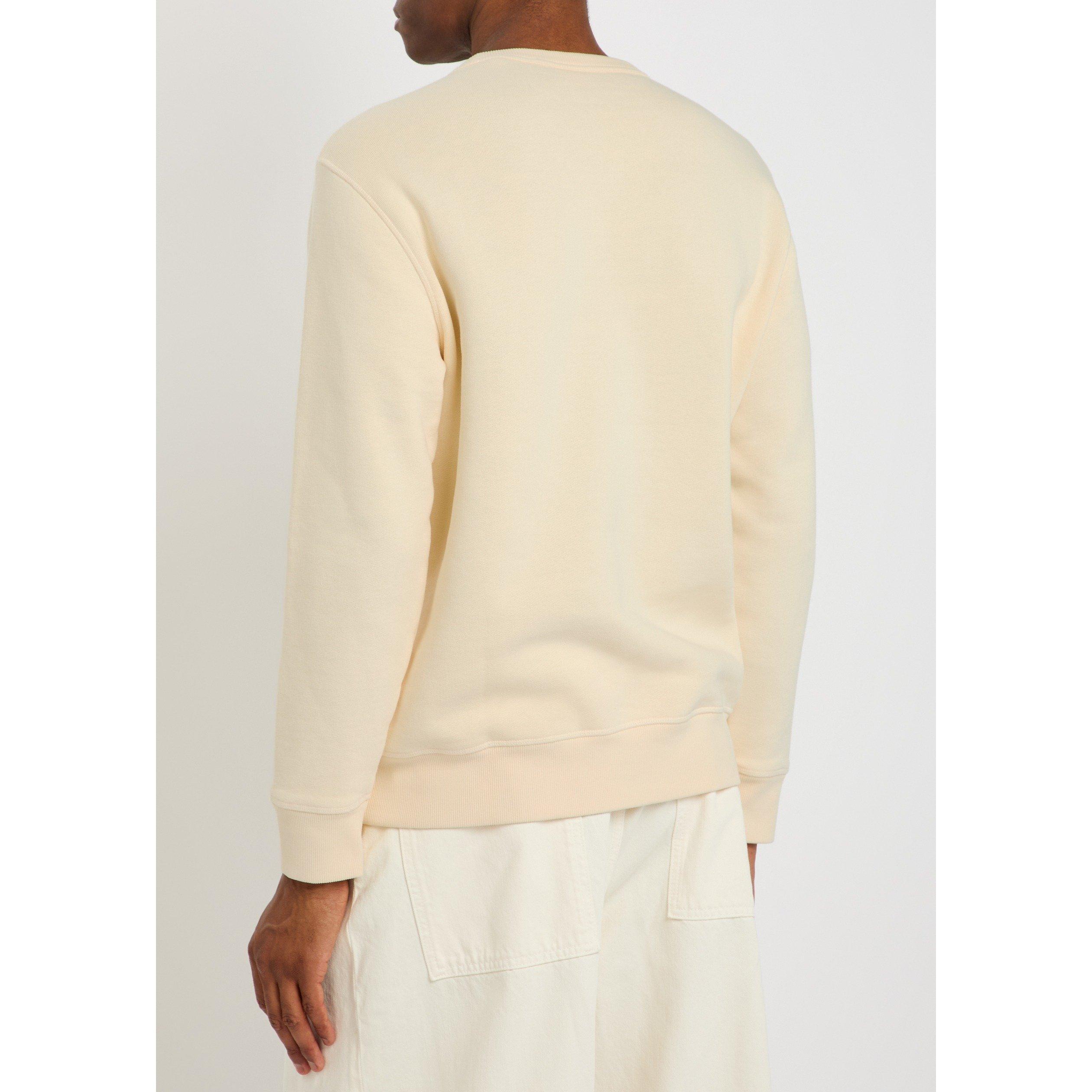 CREAM - Gant - Men's Yale Cotton Crew-Neck Sweatshirt - 3