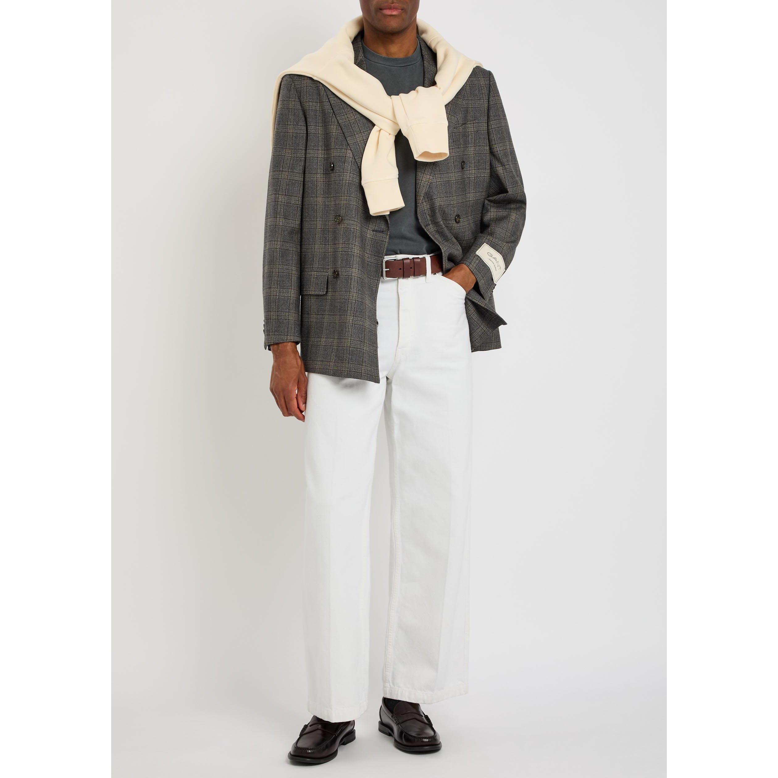 DARK GREY - Gant - Men's Check Wool Suit Jacket - 5