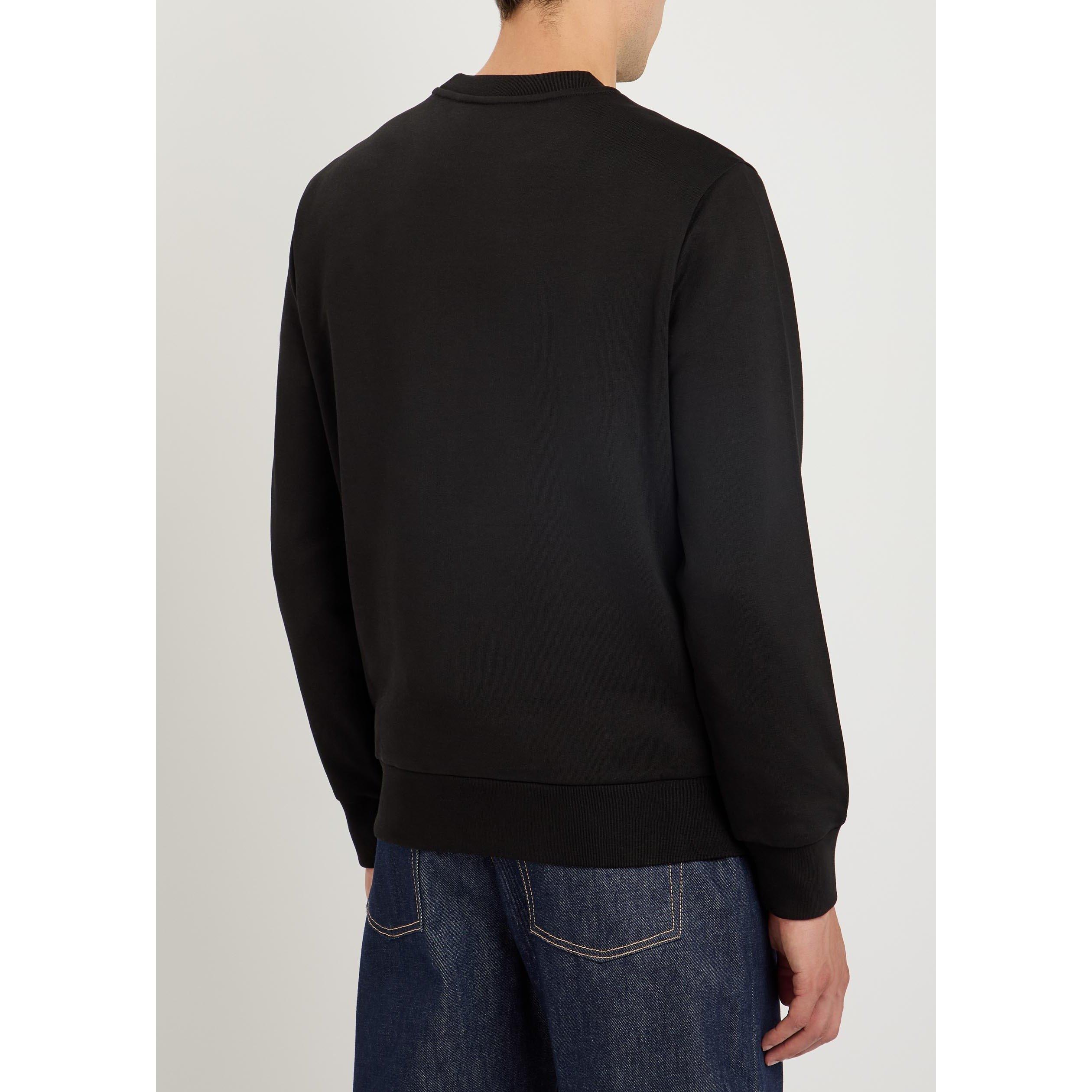 BLACK - Moncler - Men's 1 Pocket Cotton Relaxed-Fit Sweatshirt - 3