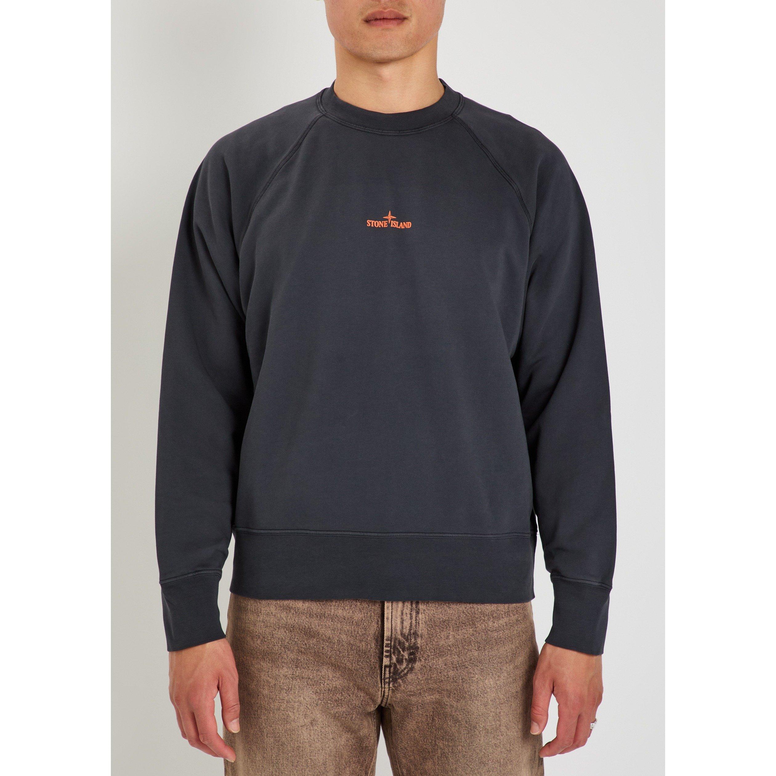NAVY - Stone Island - Men's Desert Print Cotton Sweatshirt - 2
