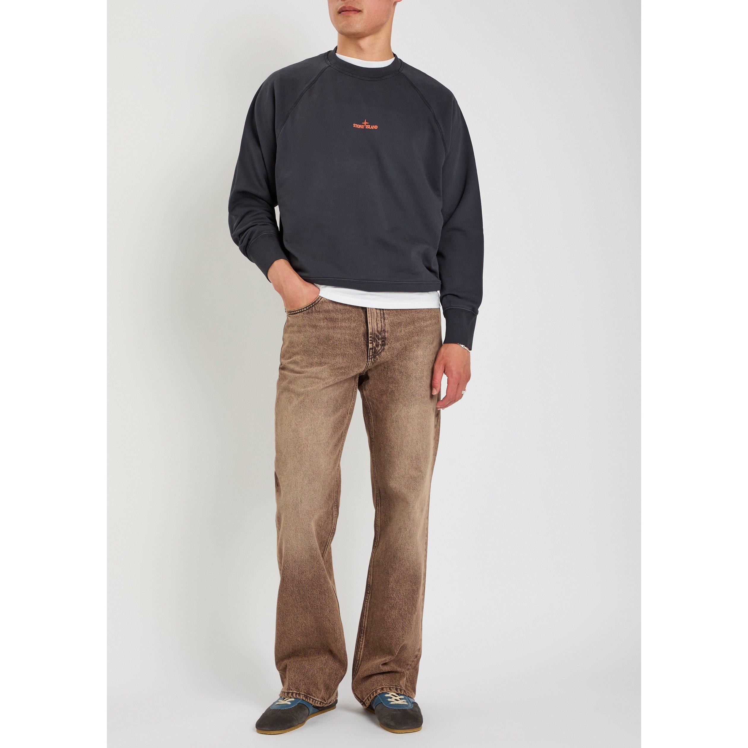 NAVY - Stone Island - Men's Desert Print Cotton Sweatshirt - 5