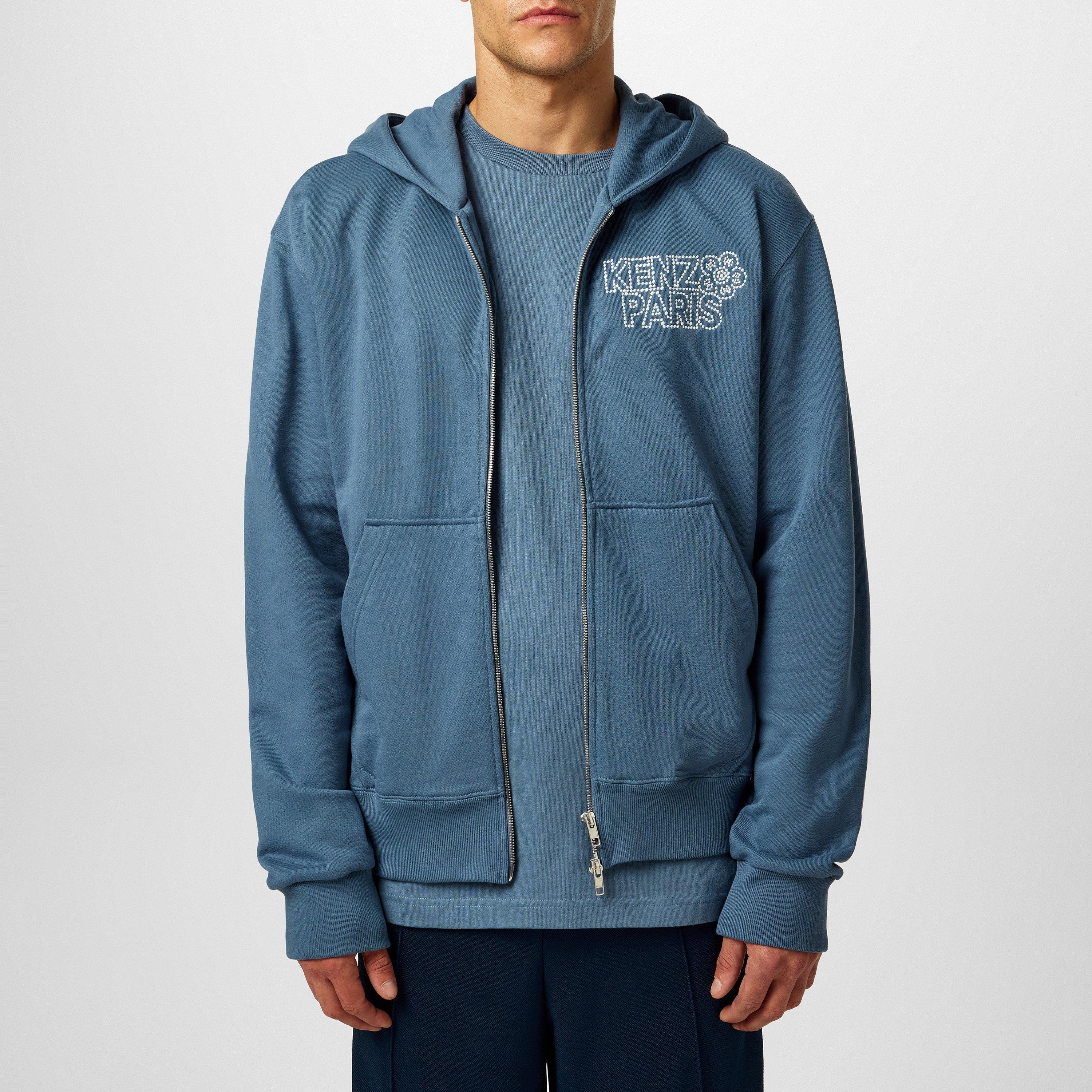 Blue - Kenzo - Constellation Embroidered Hoodie - 1