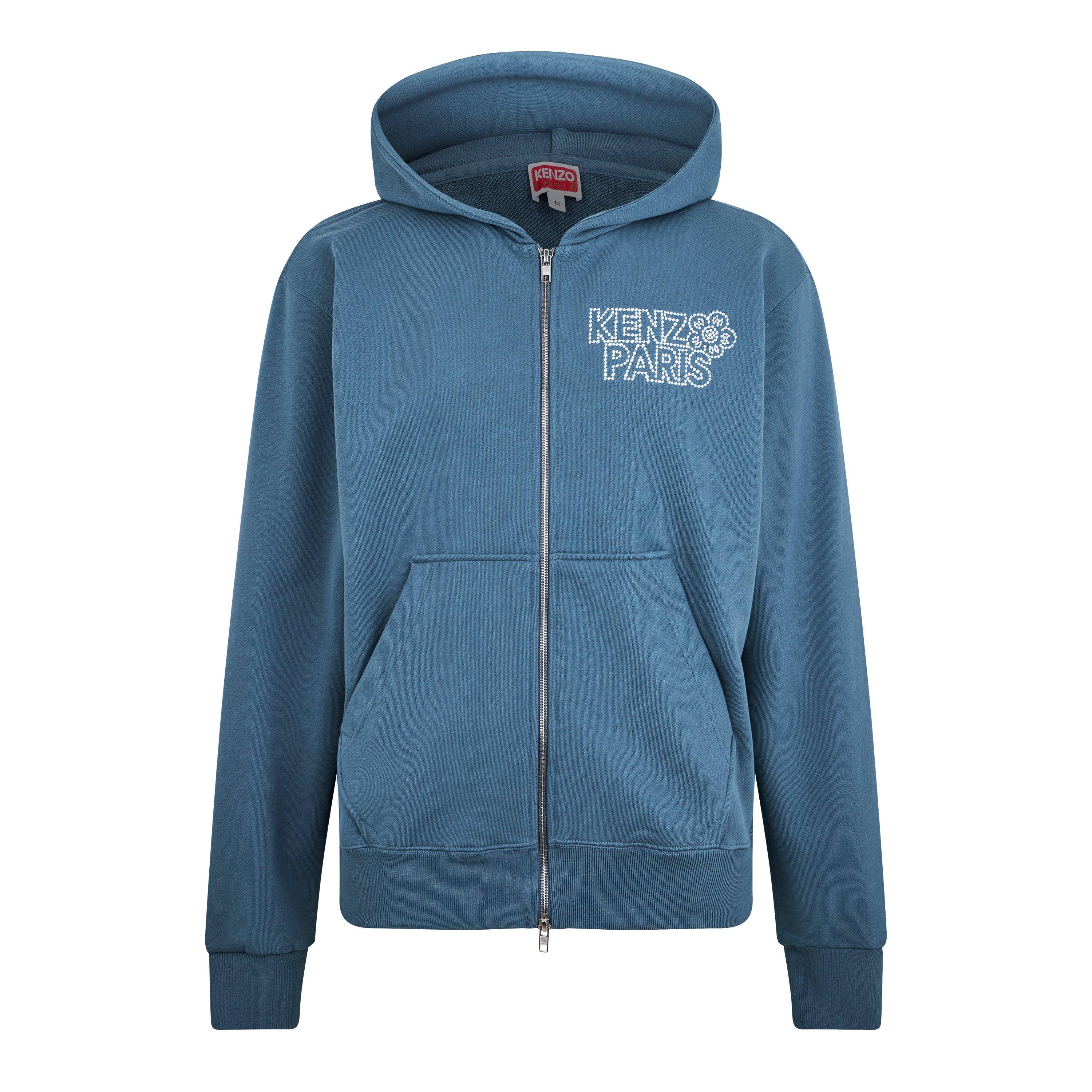 Blue - Kenzo - Constellation Embroidered Hoodie - 5