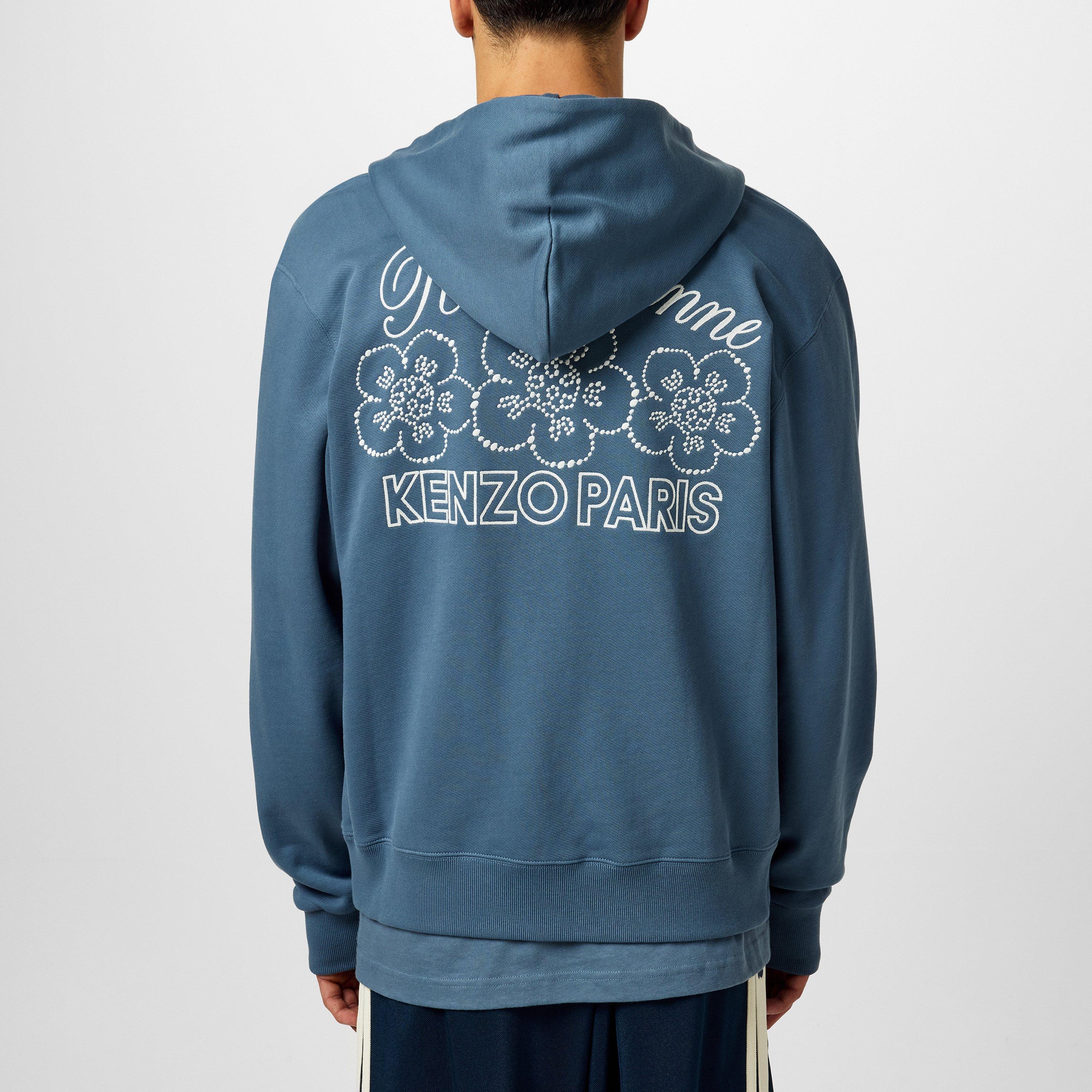 Blue - Kenzo - Constellation Embroidered Hoodie - 3