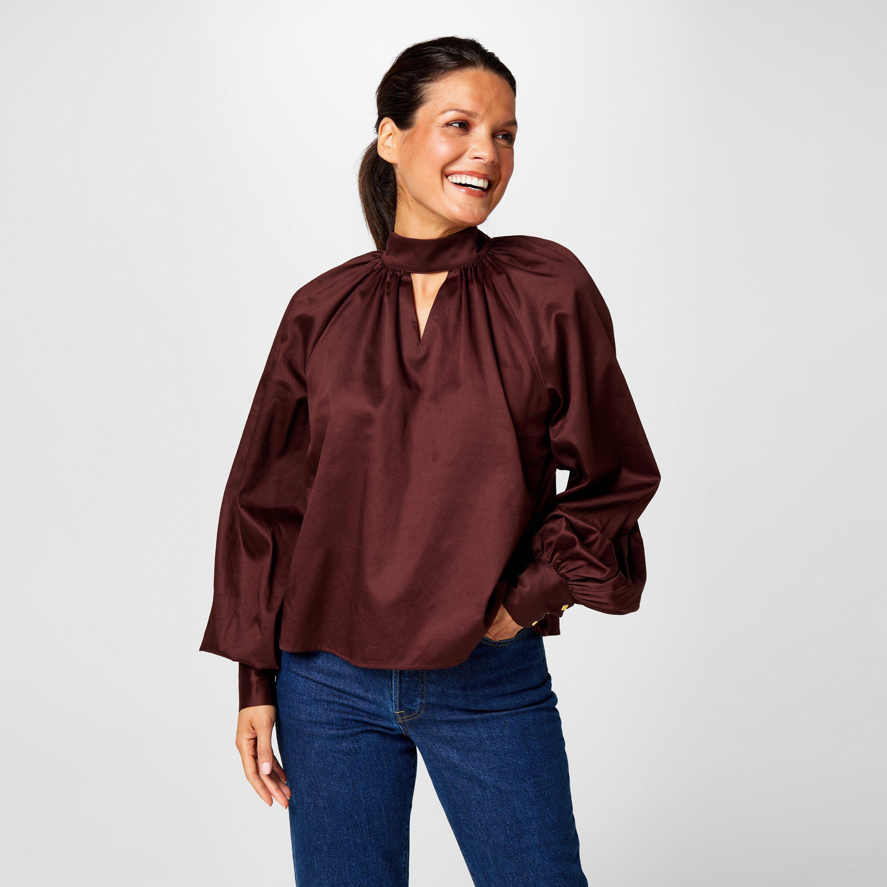 Biba Women's Balloon Blouse - Chocolate - 10 (S)