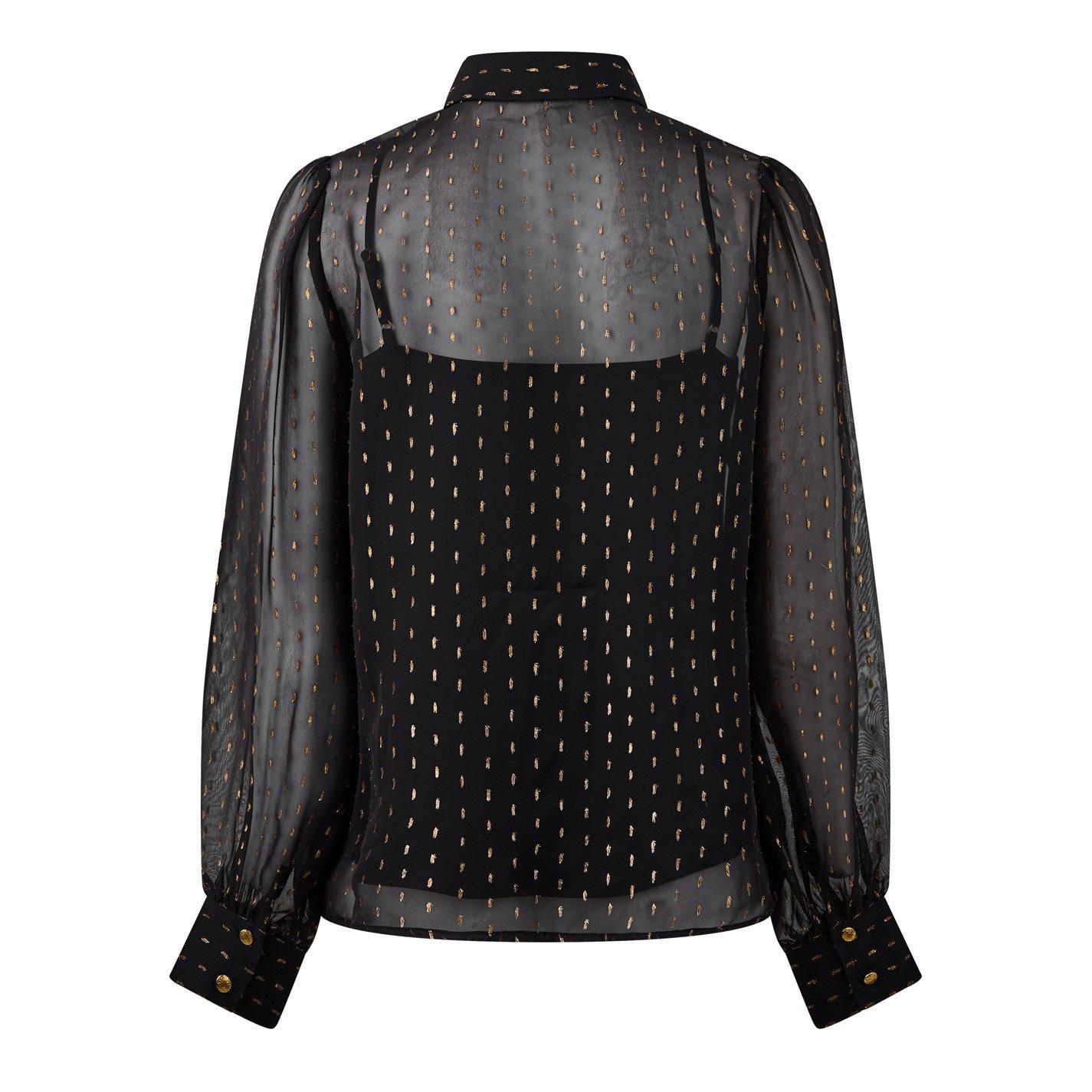 Black - Biba - Biba Metallic Shirt - 5