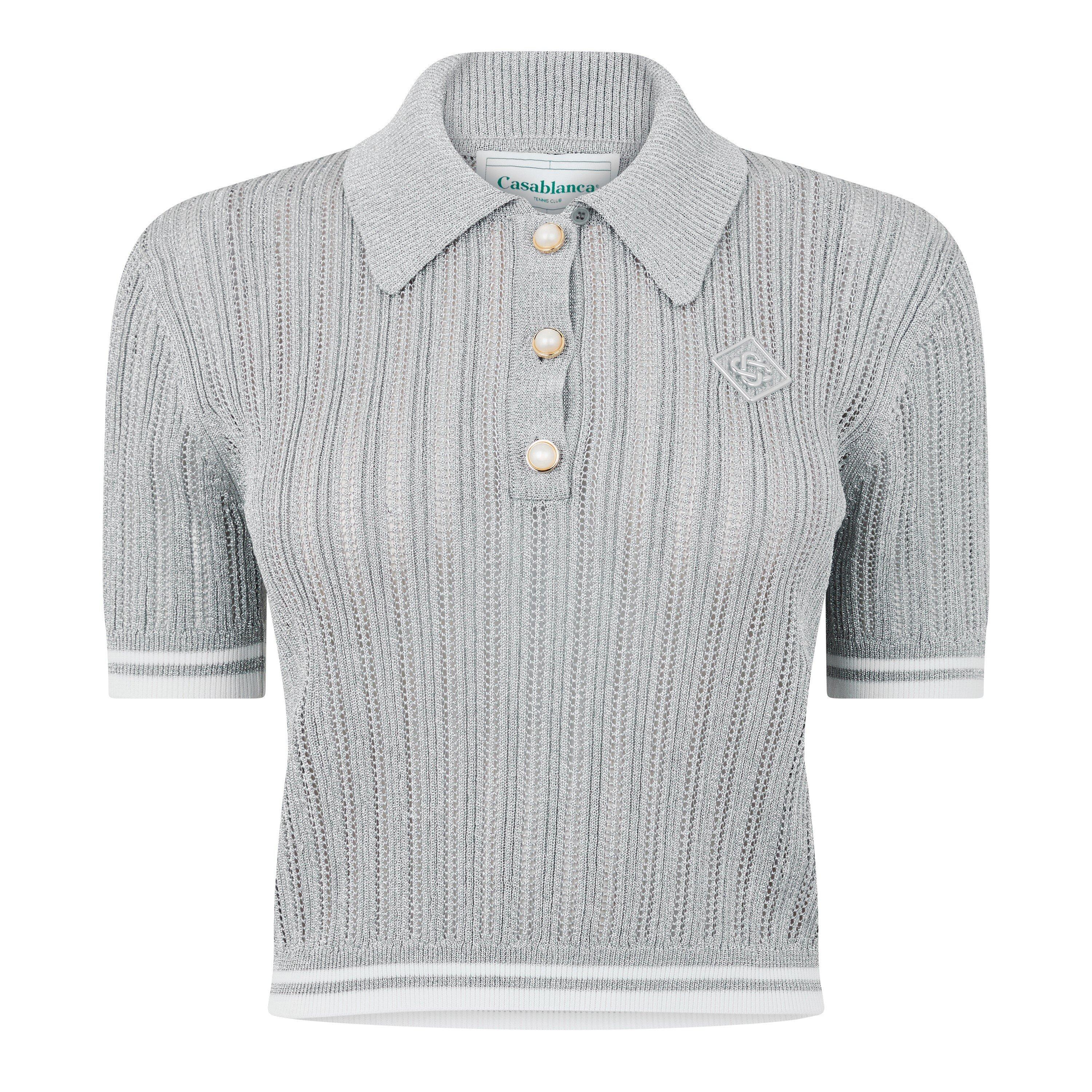 Silver - Casablanca - Silver Polo Shirt - 5