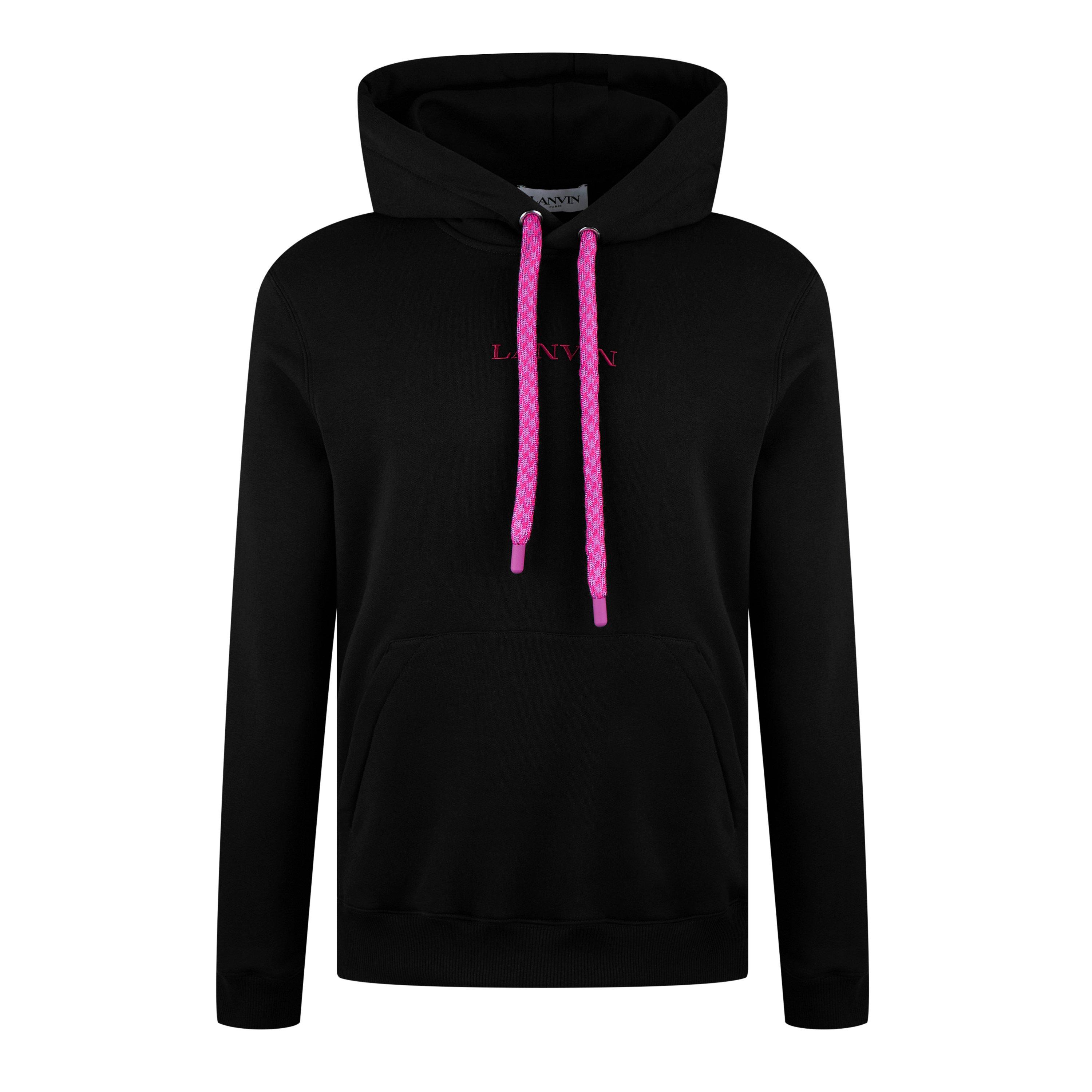 Black 10 - Lanvin - Men's Tubular Curbed Hoodie - 7