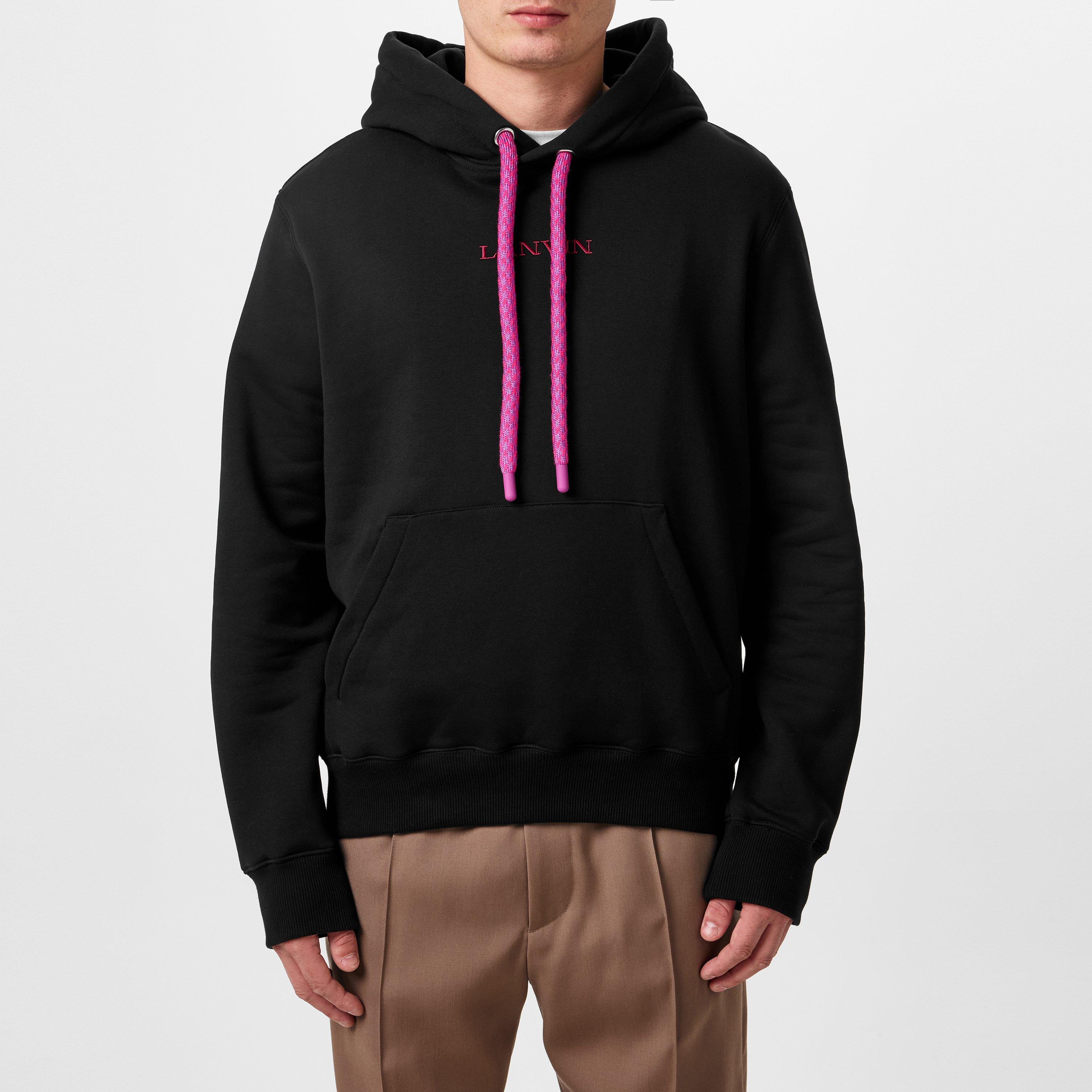 Black 10 - Lanvin - Men's Tubular Curbed Hoodie - 3