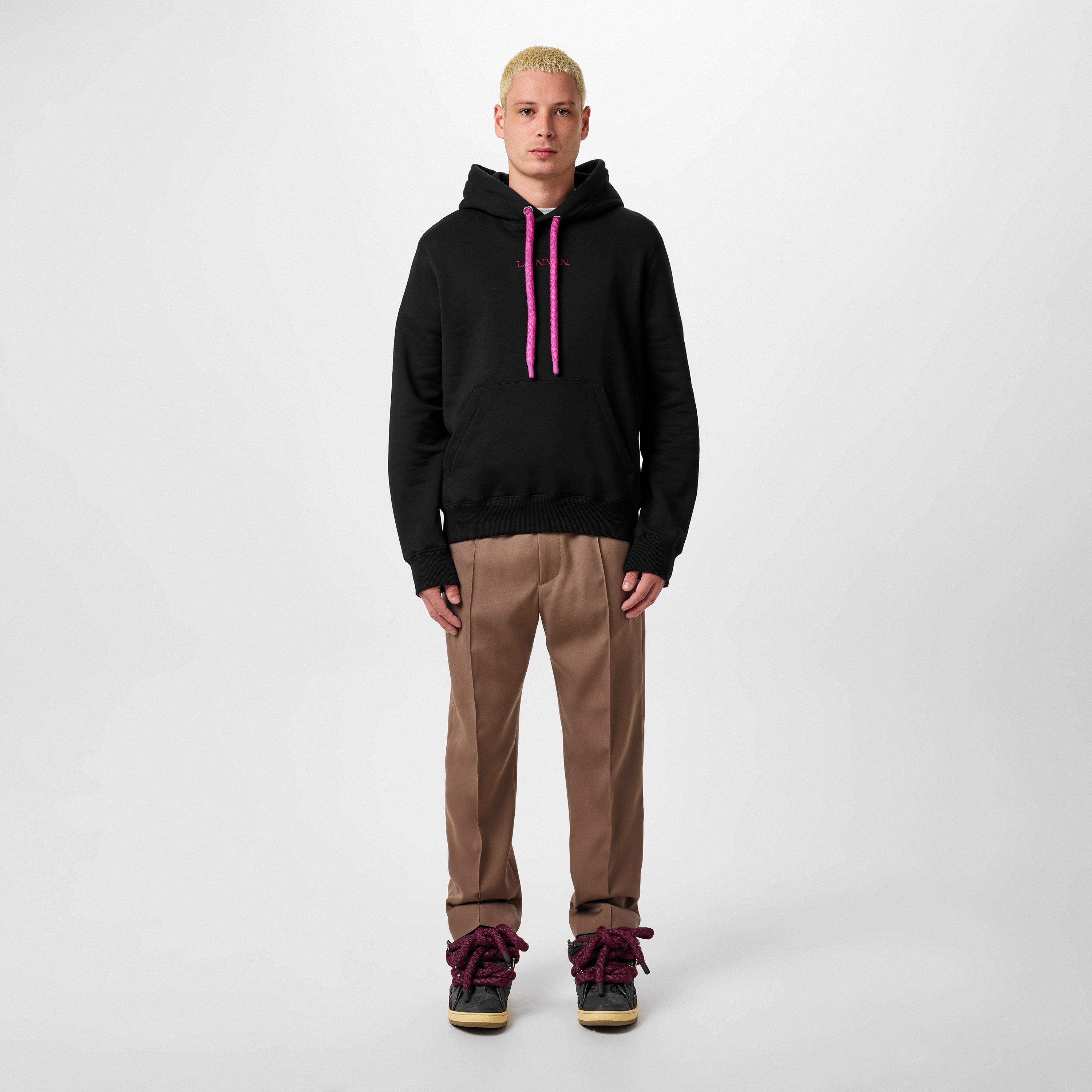 Black 10 - Lanvin - Men's Tubular Curbed Hoodie - 6