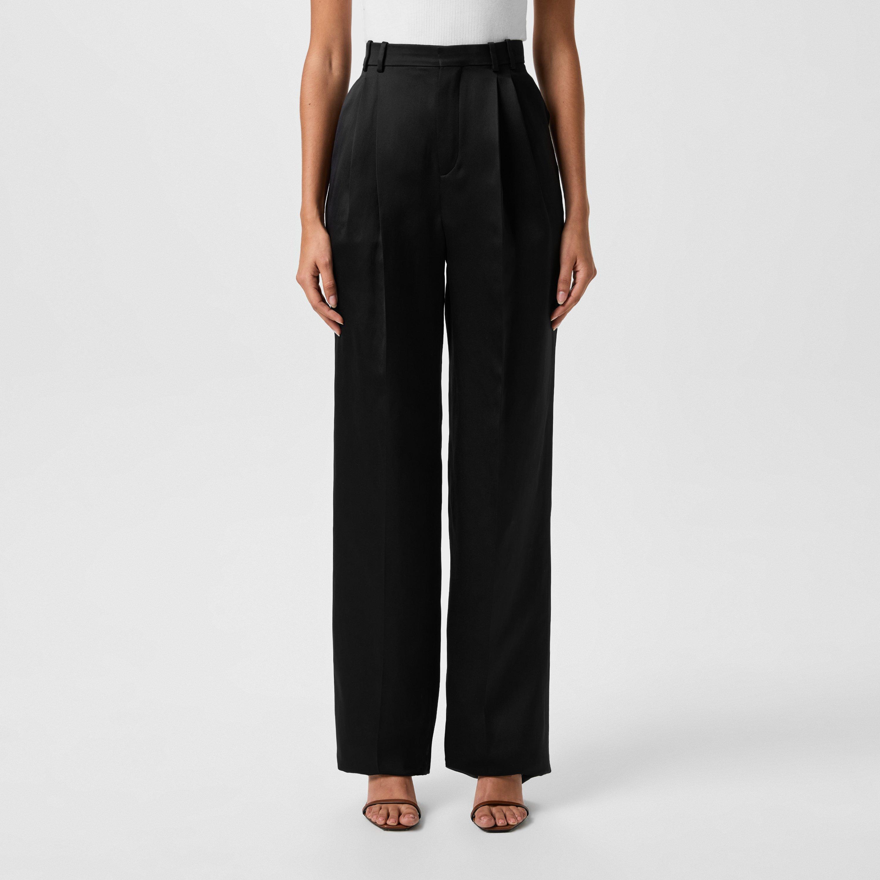 Saint Laurent Straight Leg Trousers - Noir - Size 10 (38)