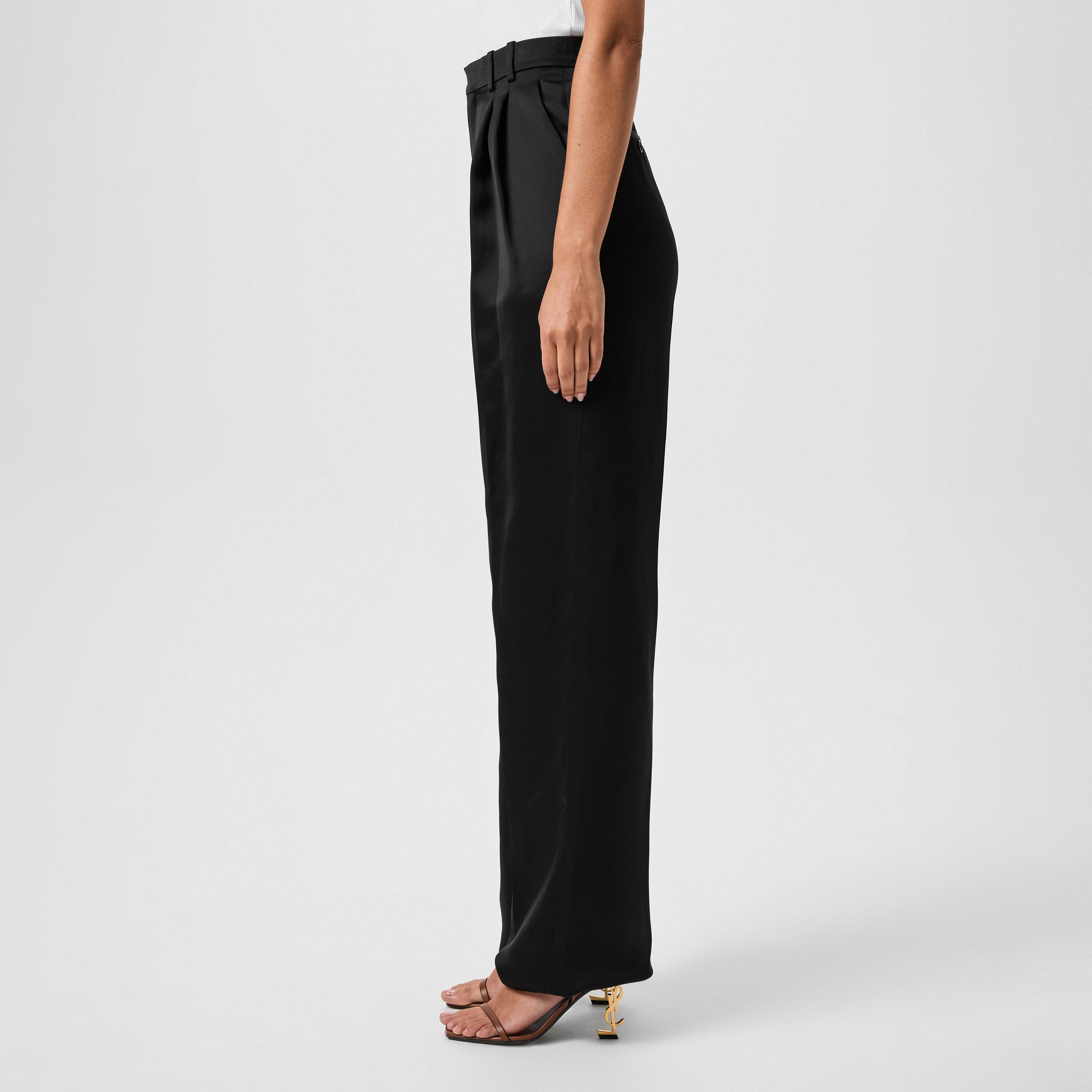 Noir - Saint Laurent - Straight Leg Trousers - 2