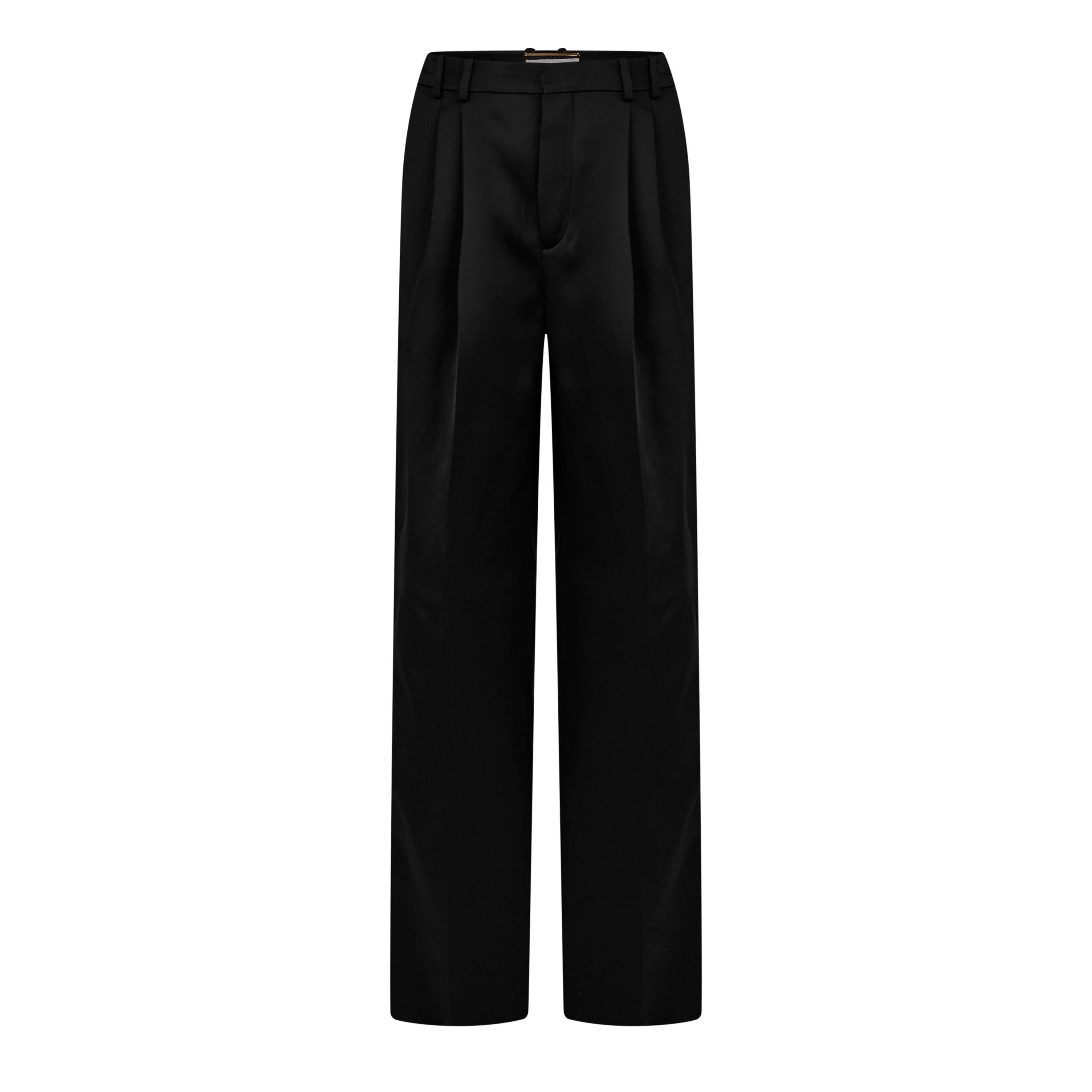 Noir - Saint Laurent - Straight Leg Trousers - 5