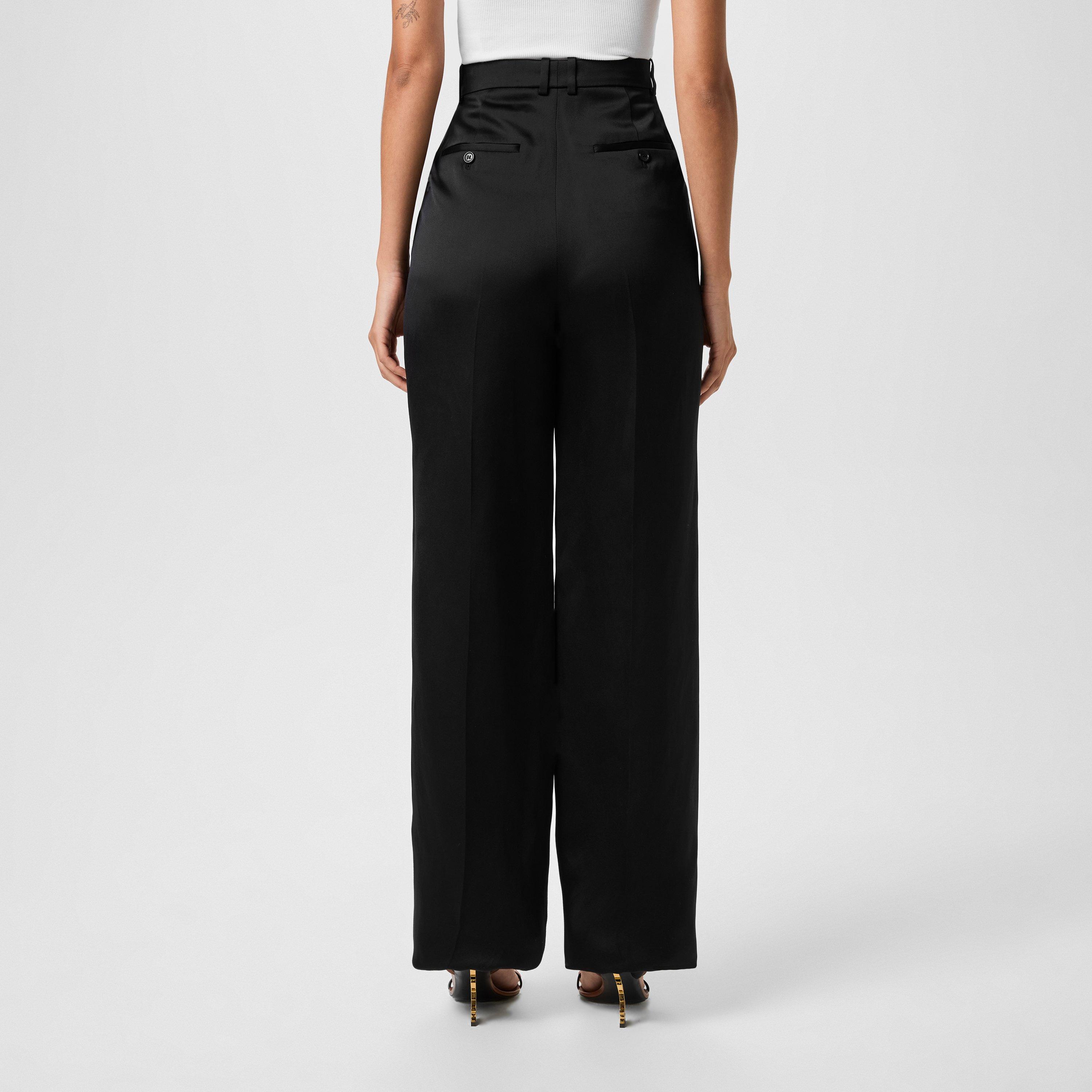 Noir - Saint Laurent - Straight Leg Trousers - 3