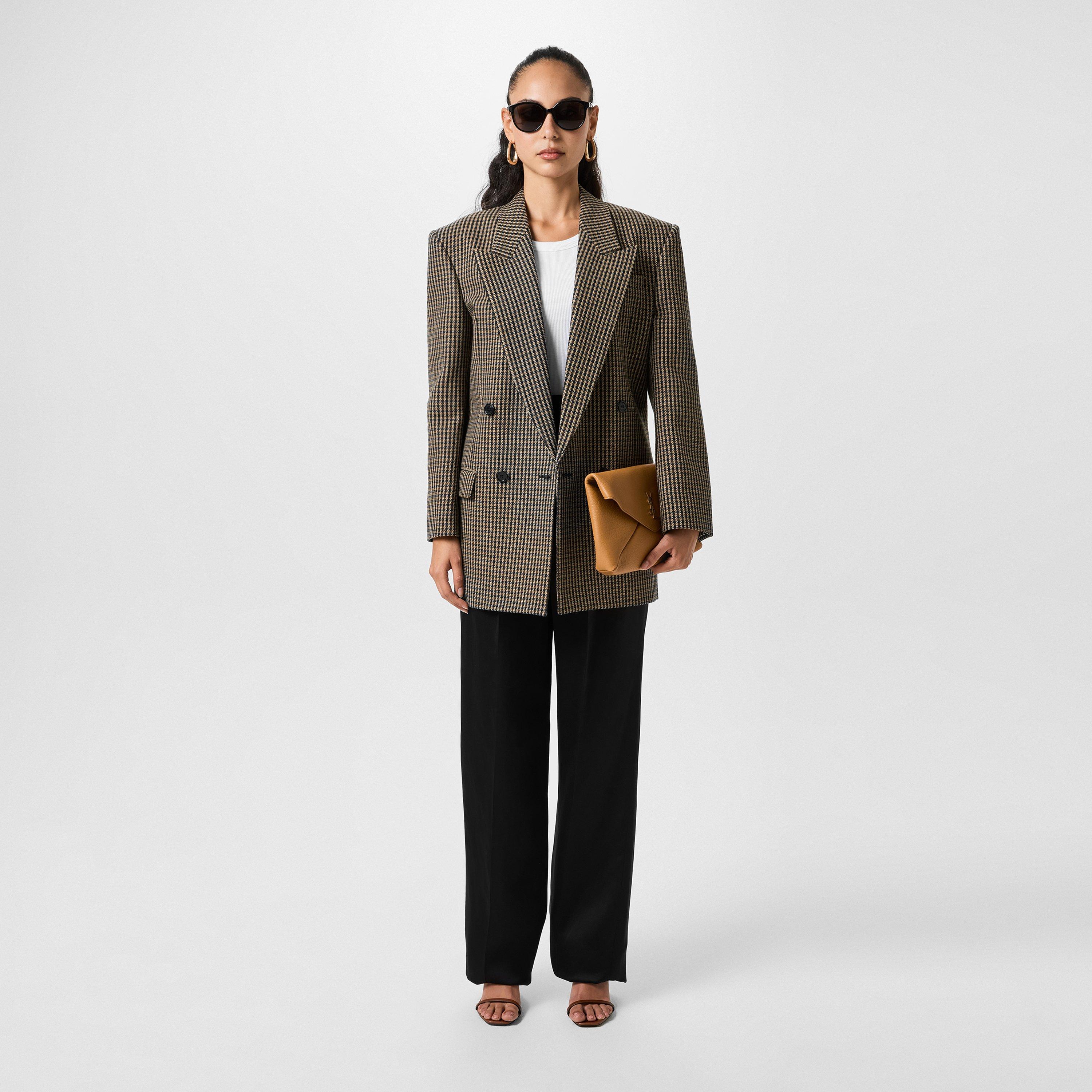 Noir - Saint Laurent - Straight Leg Trousers - 4