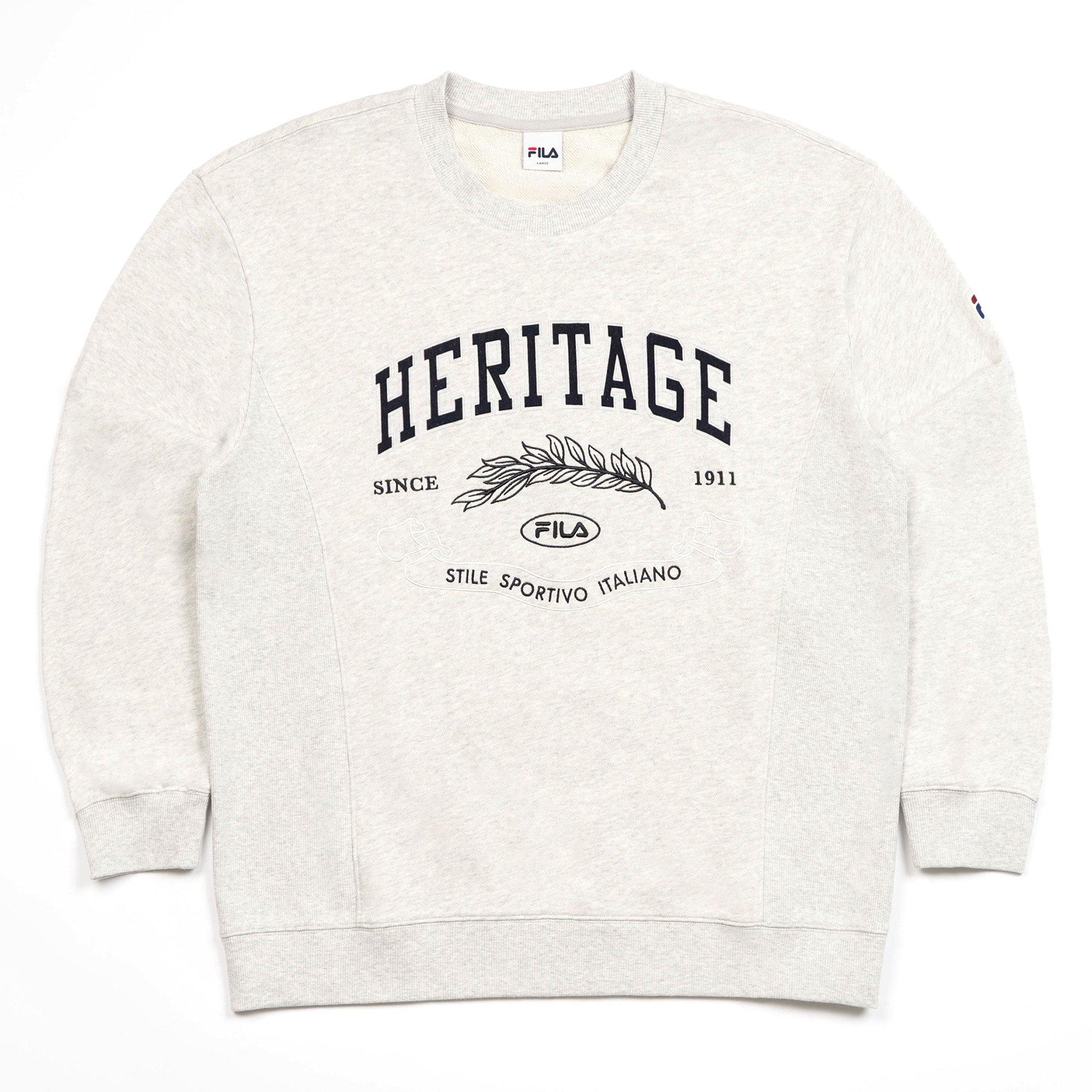 Melange Grey - Fila - New Original Logo Adults Sweatshirts - 1