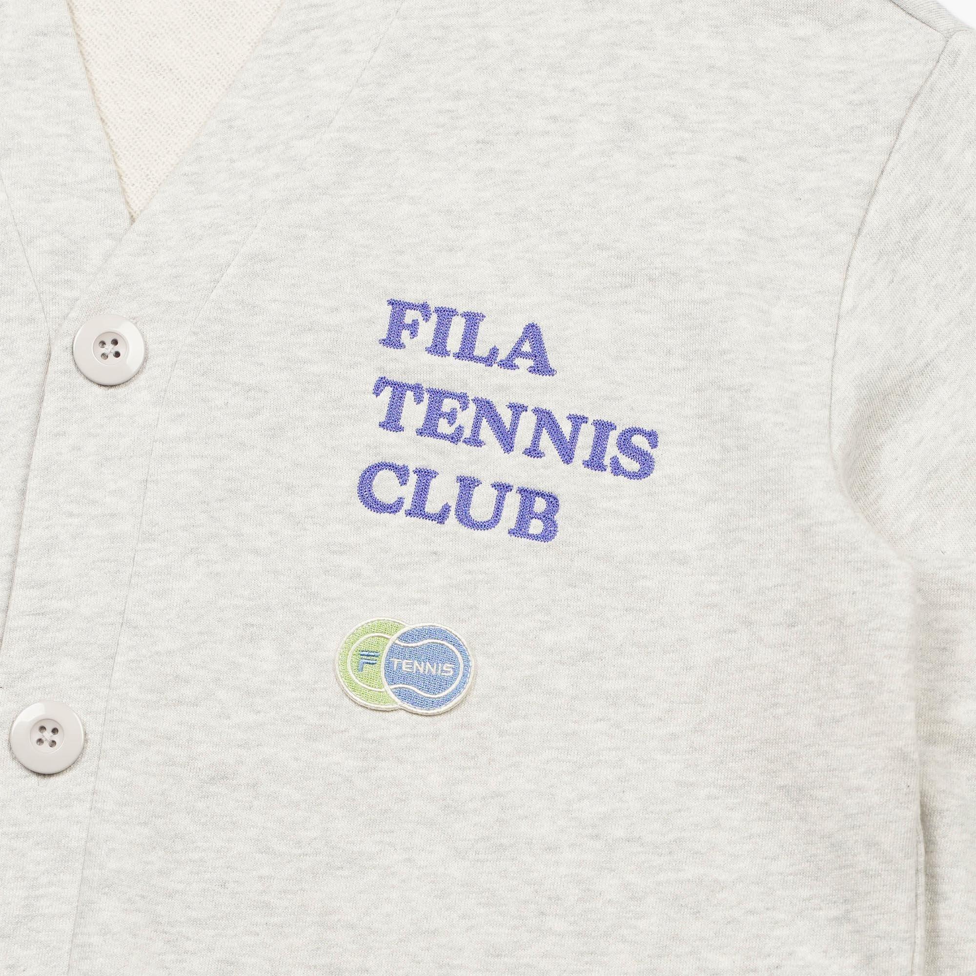 White Melange - Fila - FILA Tennis Club Adults Cardigan - 3