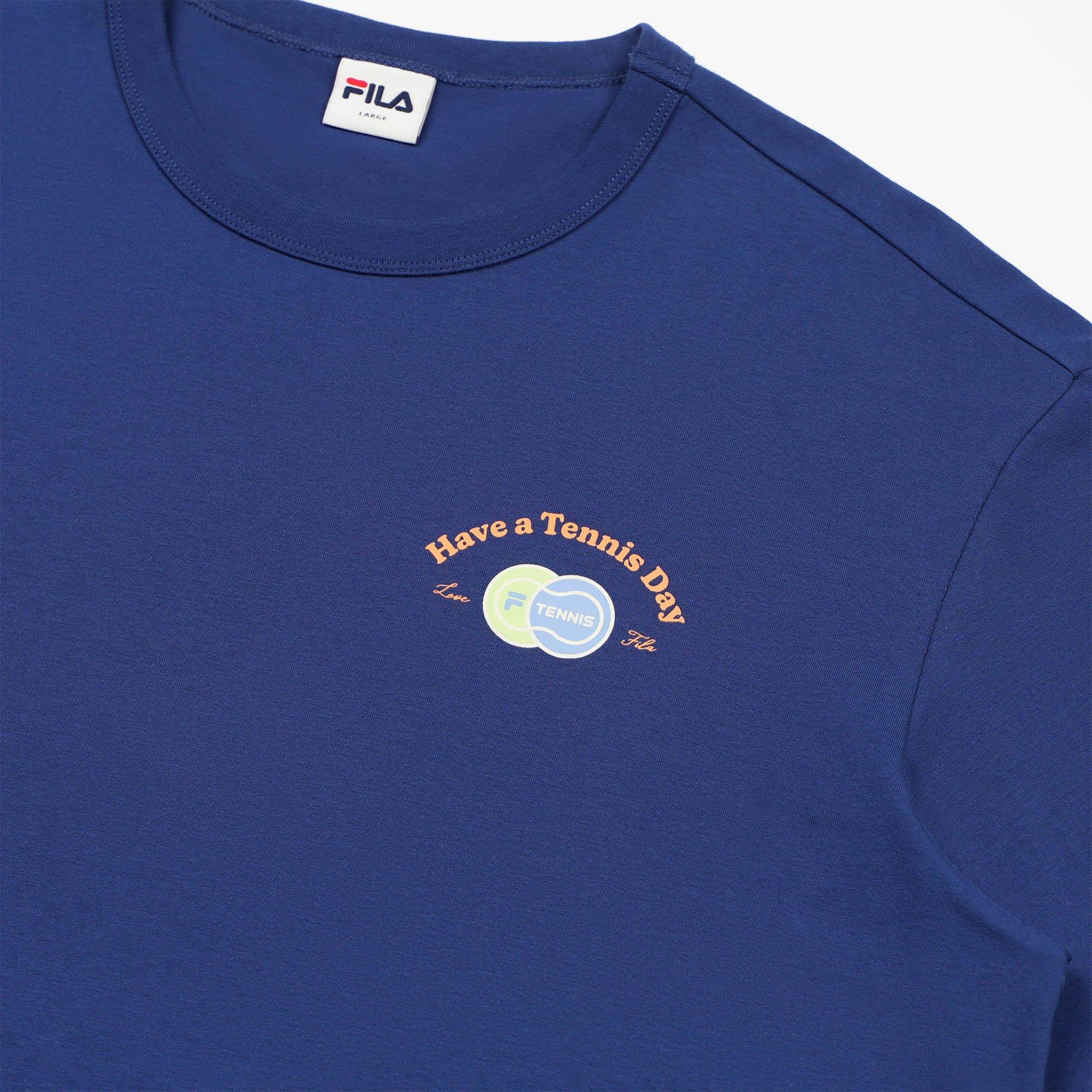 Navy - Fila - FILA Tennis Club Adults Oversized T Shirt - 3