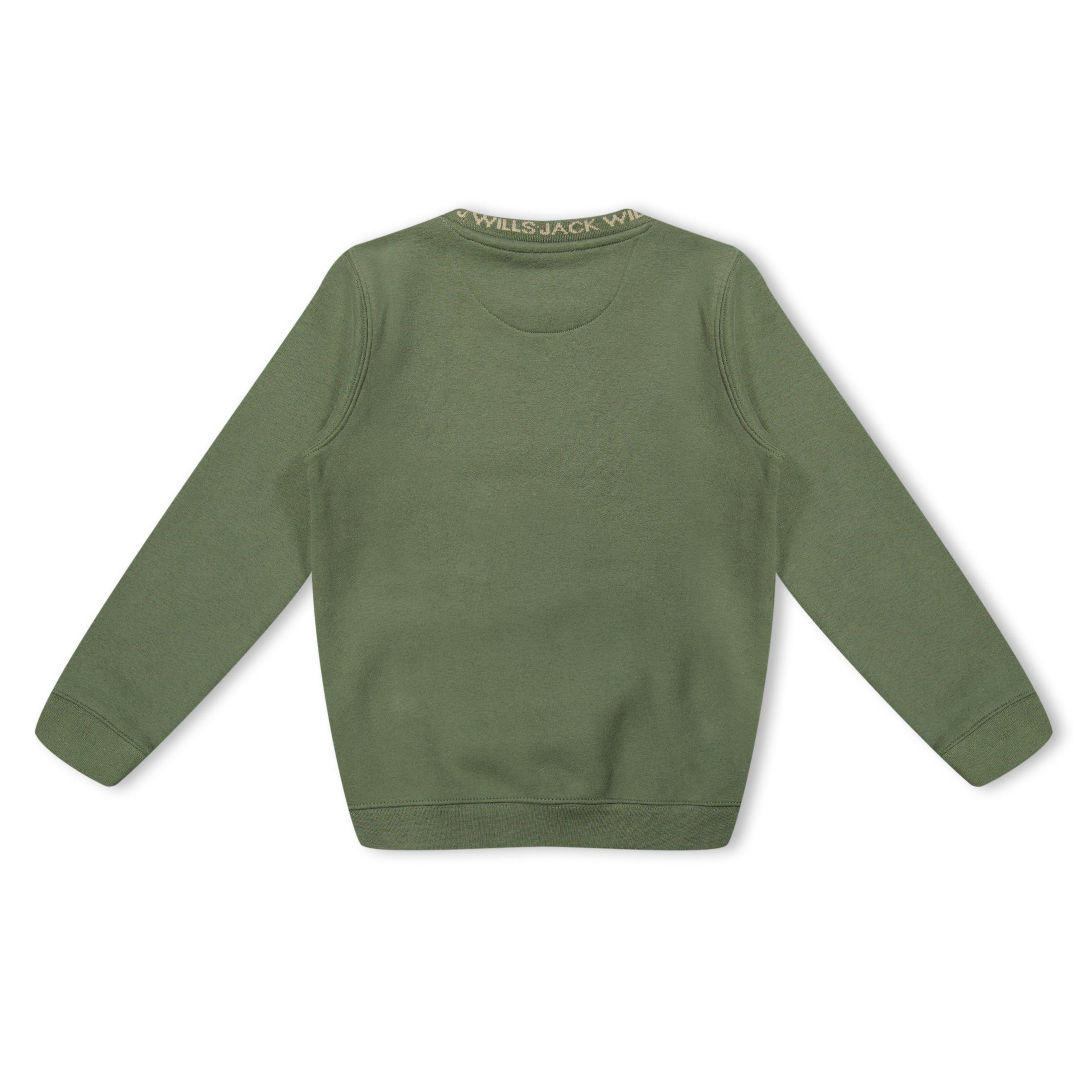 Kaki - Jack Wills - Wills Juniors Jacquard Crew - 2