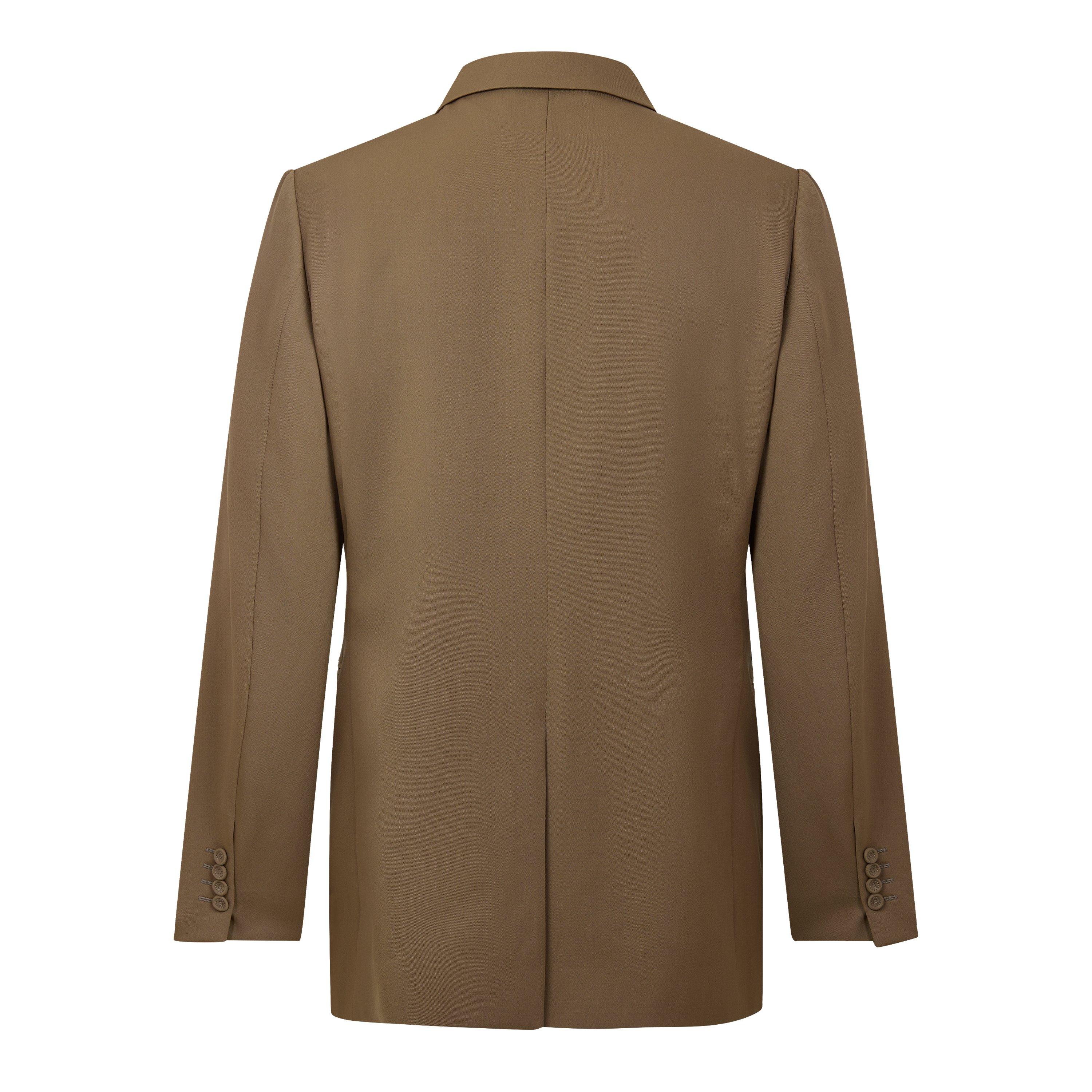 BROWN - DIOR - Men's Double-Breasted Wool Suit Jacket - 2