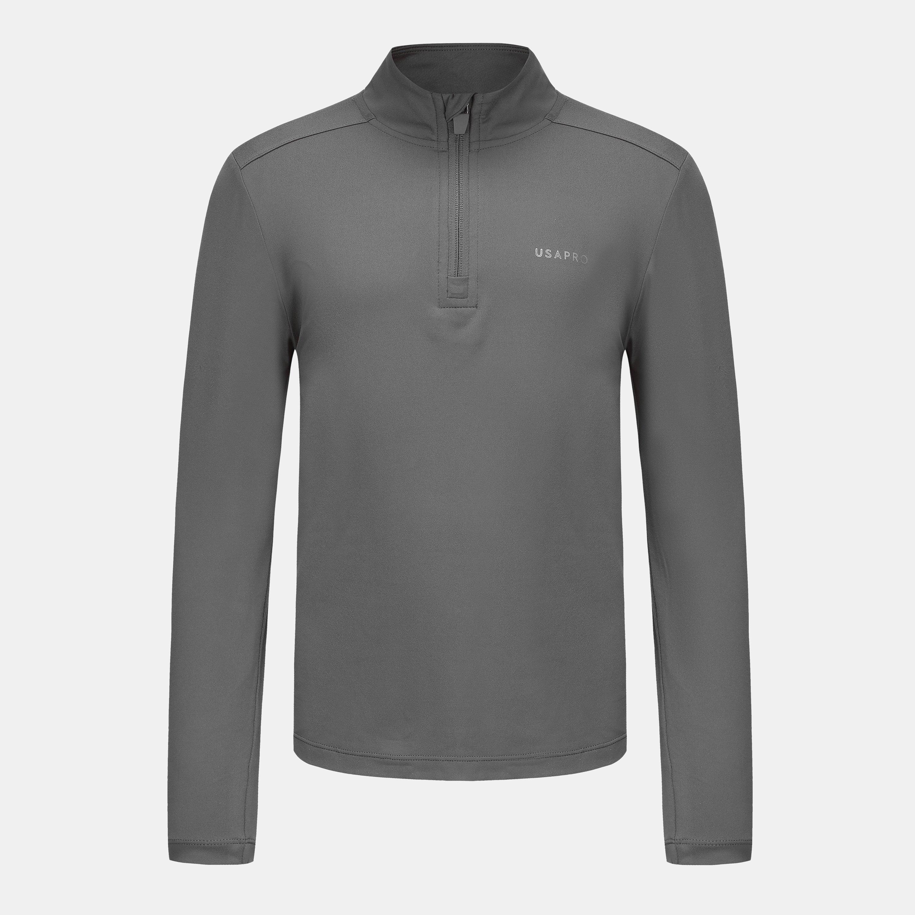 Usa Pro Girls 1/4 Zip Junior - Charcoal - 13 (XL)