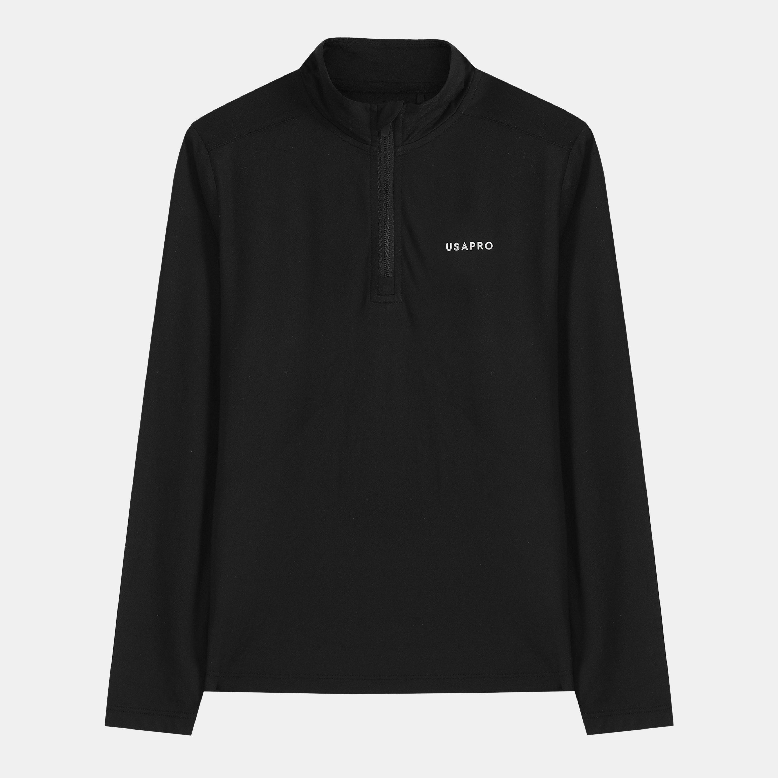 Black - USA Pro - 1/4 Zip Junior - 1
