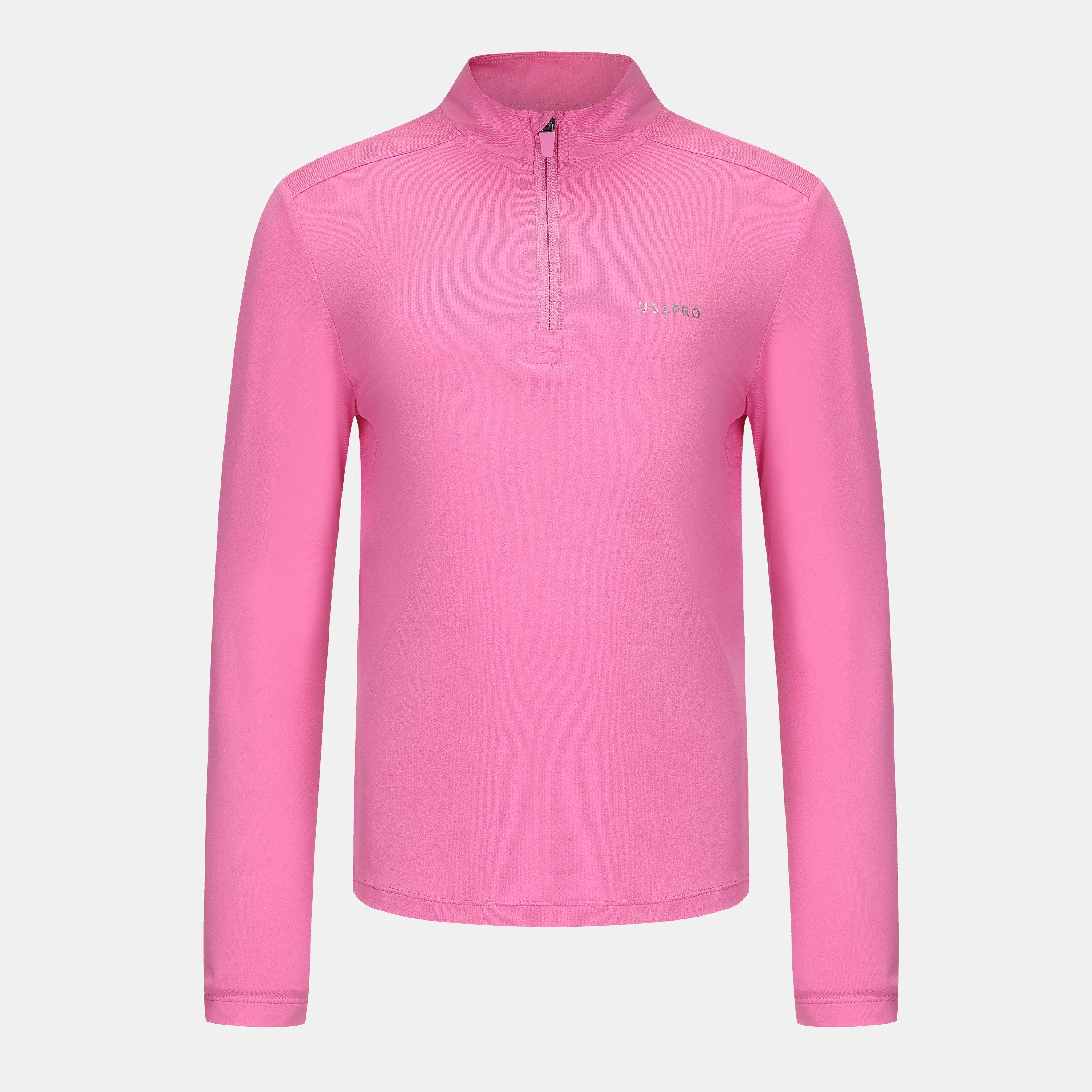 Usa Pro Girls 1/4 Zip Junior - Pink - 13 (XL)