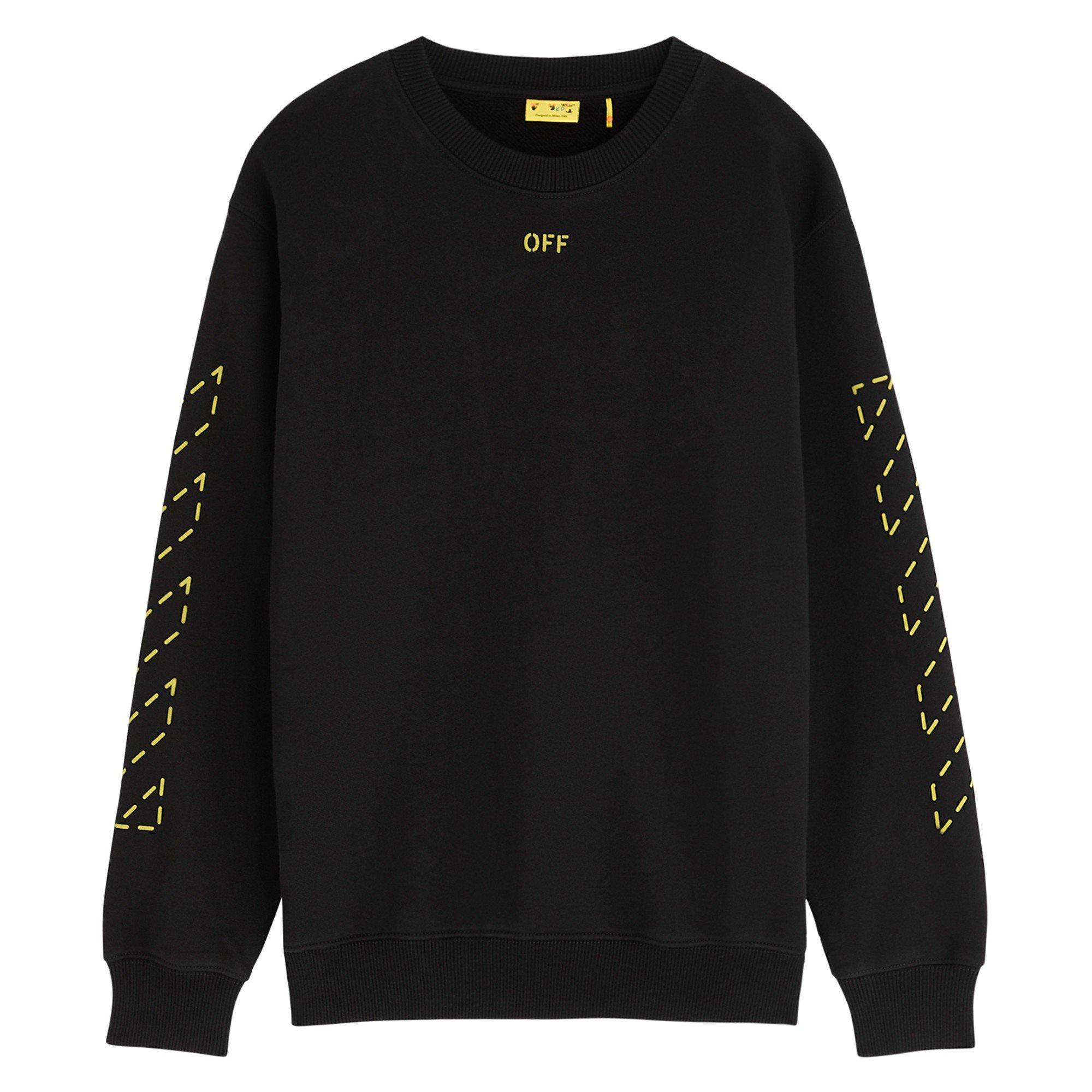 BLACK - Off White - OF B ARROW STITCHED CREWNECK