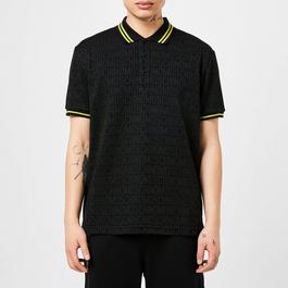 Moschino Logo Jacquard Polo Top