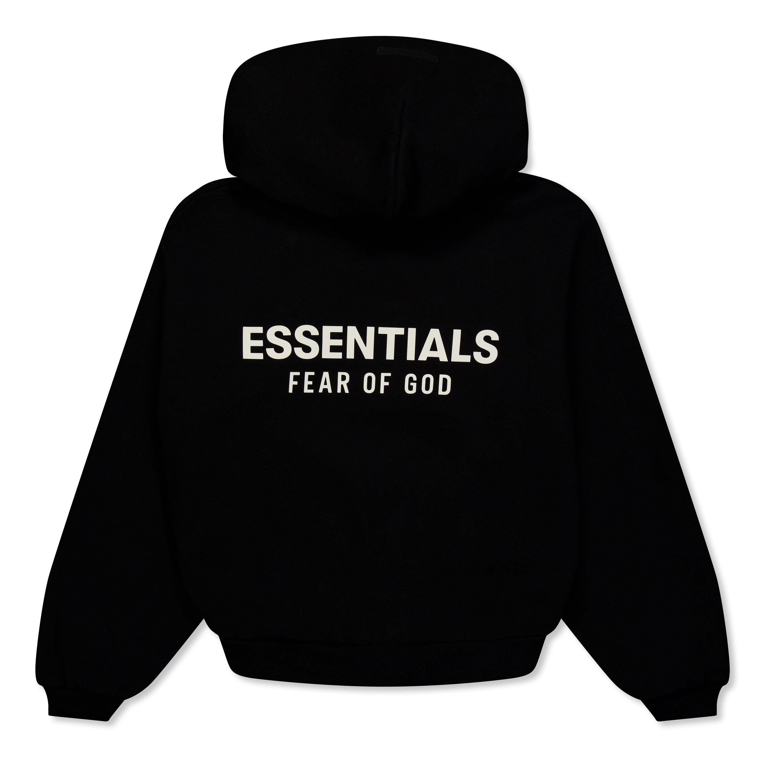 Black - Fear Of God Essentials - Logo Over The Head Hoodie Juniors - 2